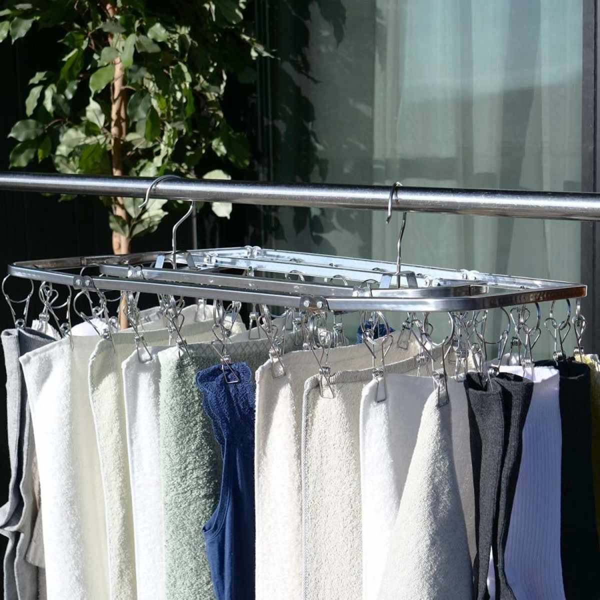 □在庫限り・入荷なし□ 洗濯ハンガー アルミインドアハンガー