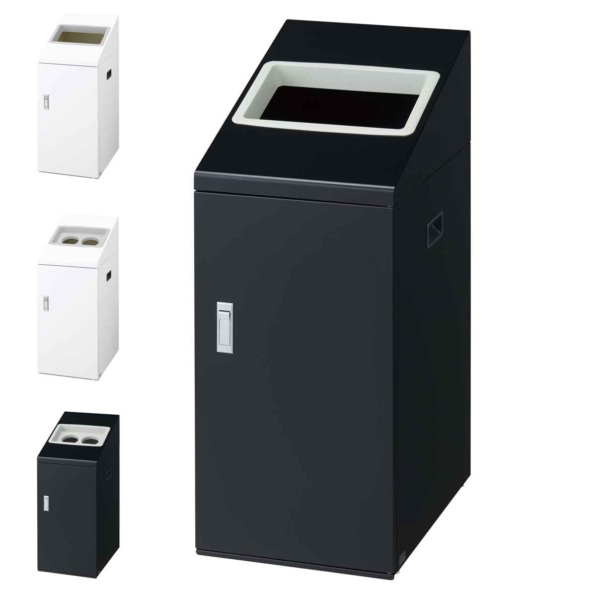 ゴミ箱 リサイクルボックスNTI-50 50L スリム 屋内用 （ 法人限定 山崎産業 業務用 ダストボックス 分別 ごみ箱 幅34 分別シール付き ）