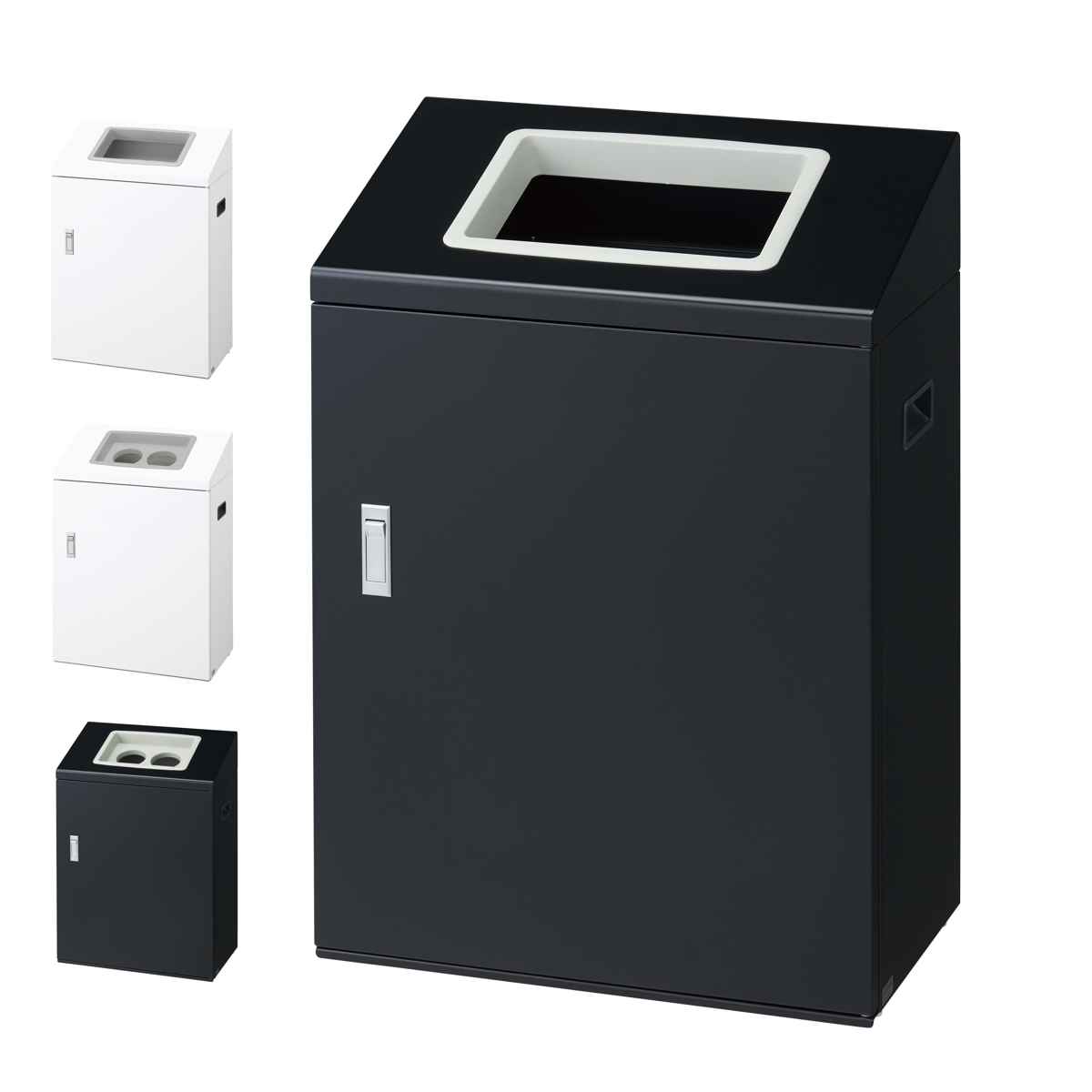 ゴミ箱 リサイクルボックスNYI-50 50L ワイド 屋内用 （ 法人限定 山崎産業 業務用 ダストボックス 分別 ごみ箱 奥行30 分別シール付き ）