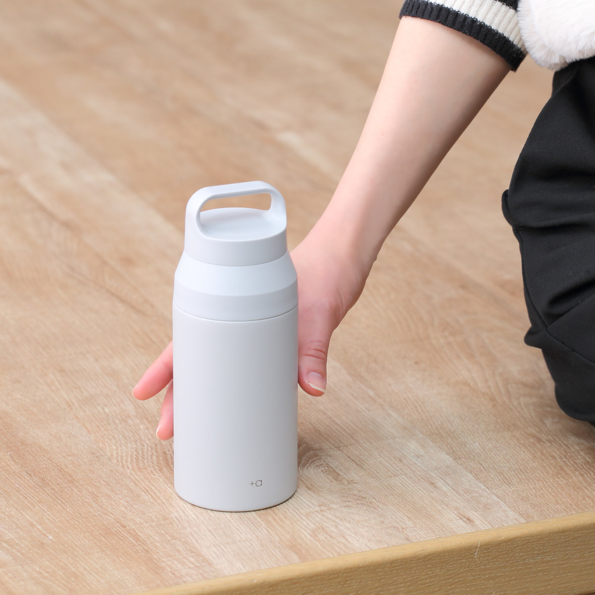 アスベル（ASVEL） 水筒 350ml プラスエー ハンドル付きステンレス