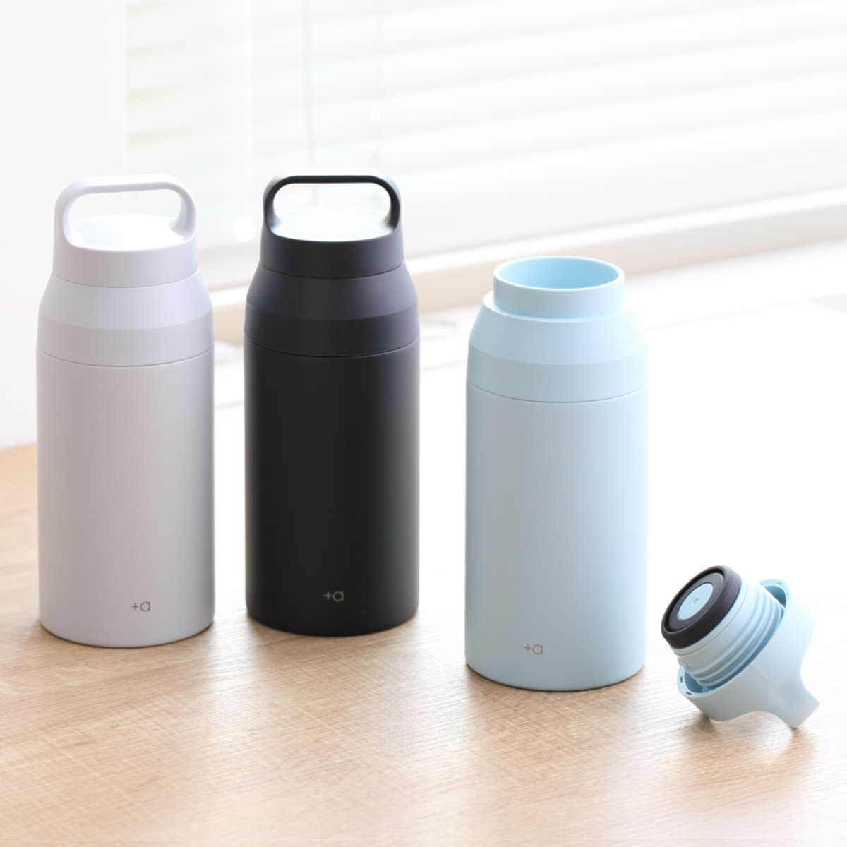アスベル（ASVEL） 水筒 350ml プラスエー ハンドル付きステンレス