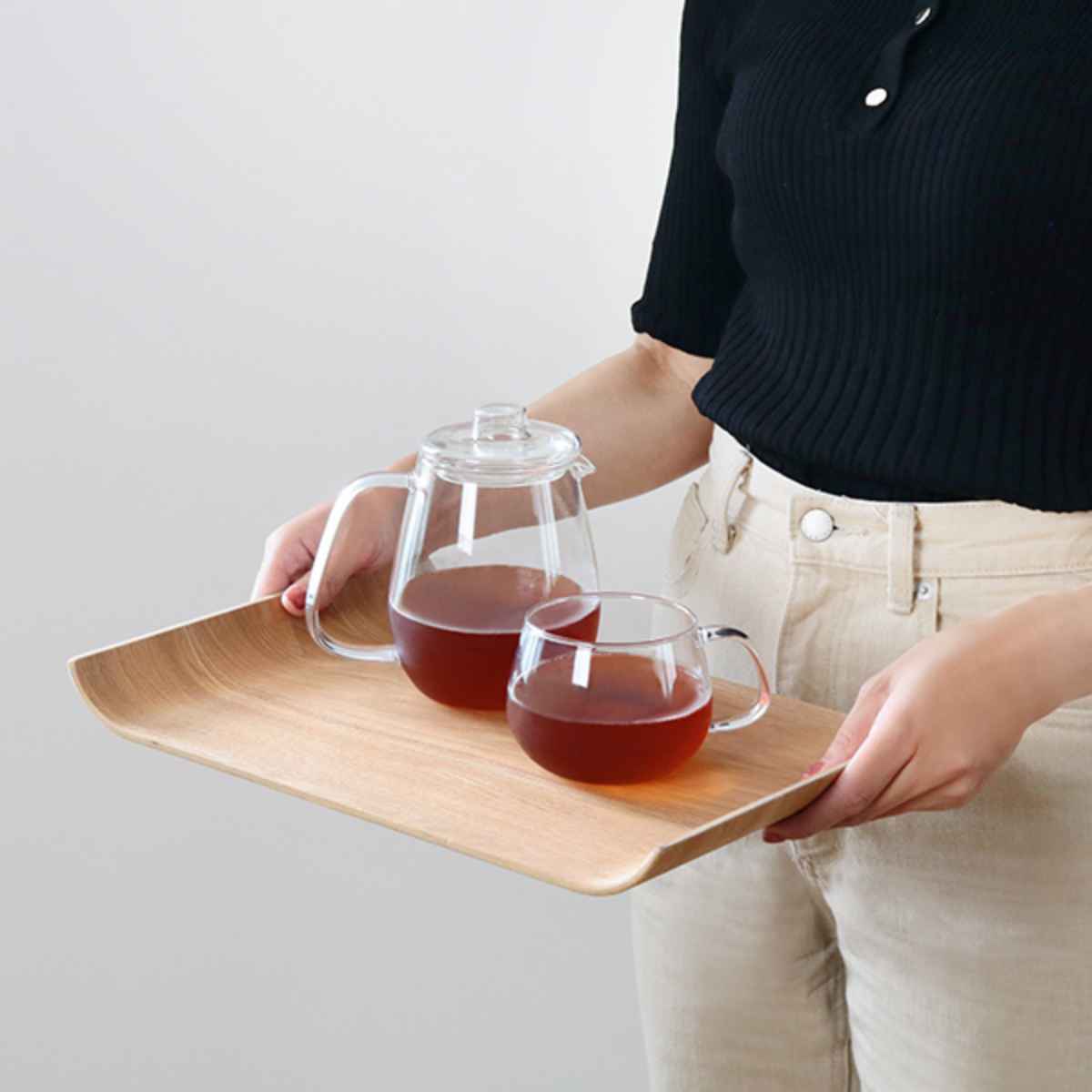 KINTO �L���g�[ �m���X���b�v�J�[�u�g���C 360x250mm �E�B���[ �i 36×25cm �ؐ� ���~ ���ׂ�Ȃ� ����~�� ��l�p �p �J�t�F �k���� �j