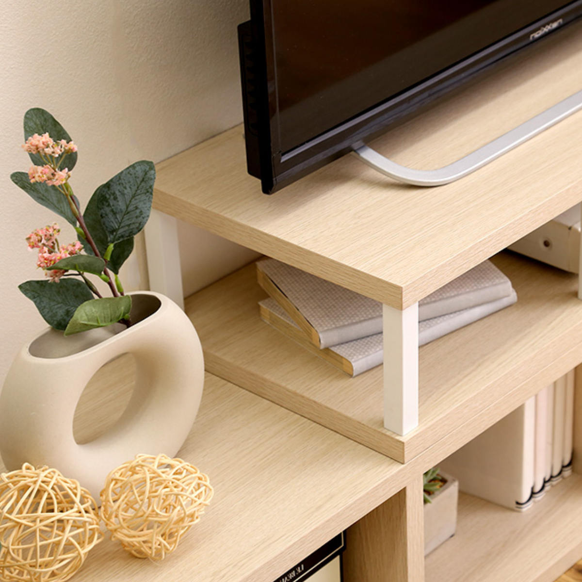 ホームテイスト（HOME taste） テレビ台 幅75〜135cm 木目調 伸縮 収納