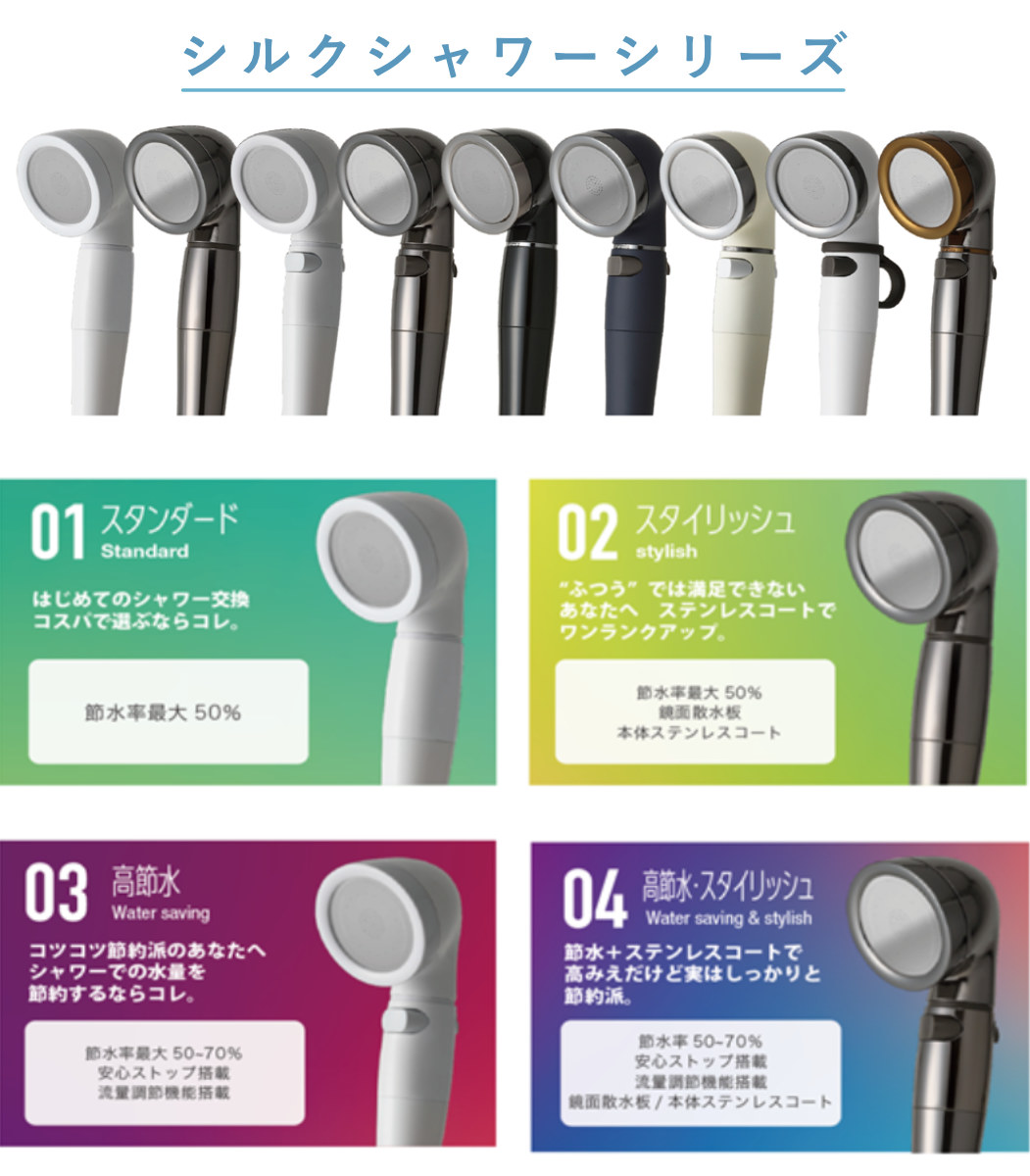 Arromic（アラミック） シャワーヘッド 節水 ステンレスホースセット
