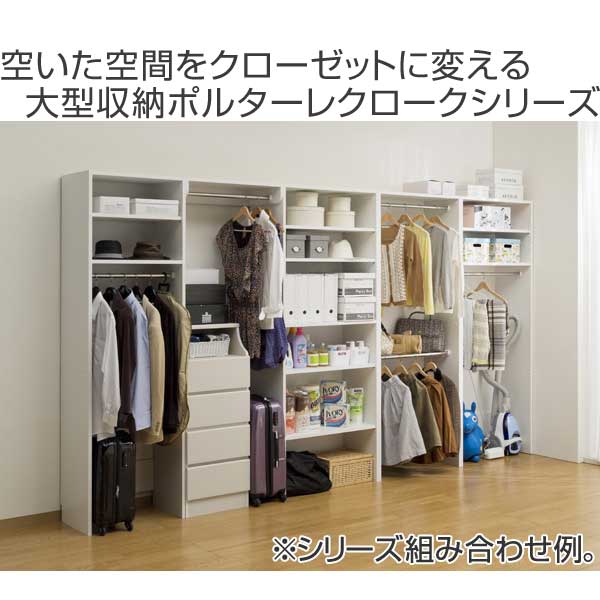 白井産業 壁面収納 ハンガーラック 2段 ポルターレクローク 幅60cm