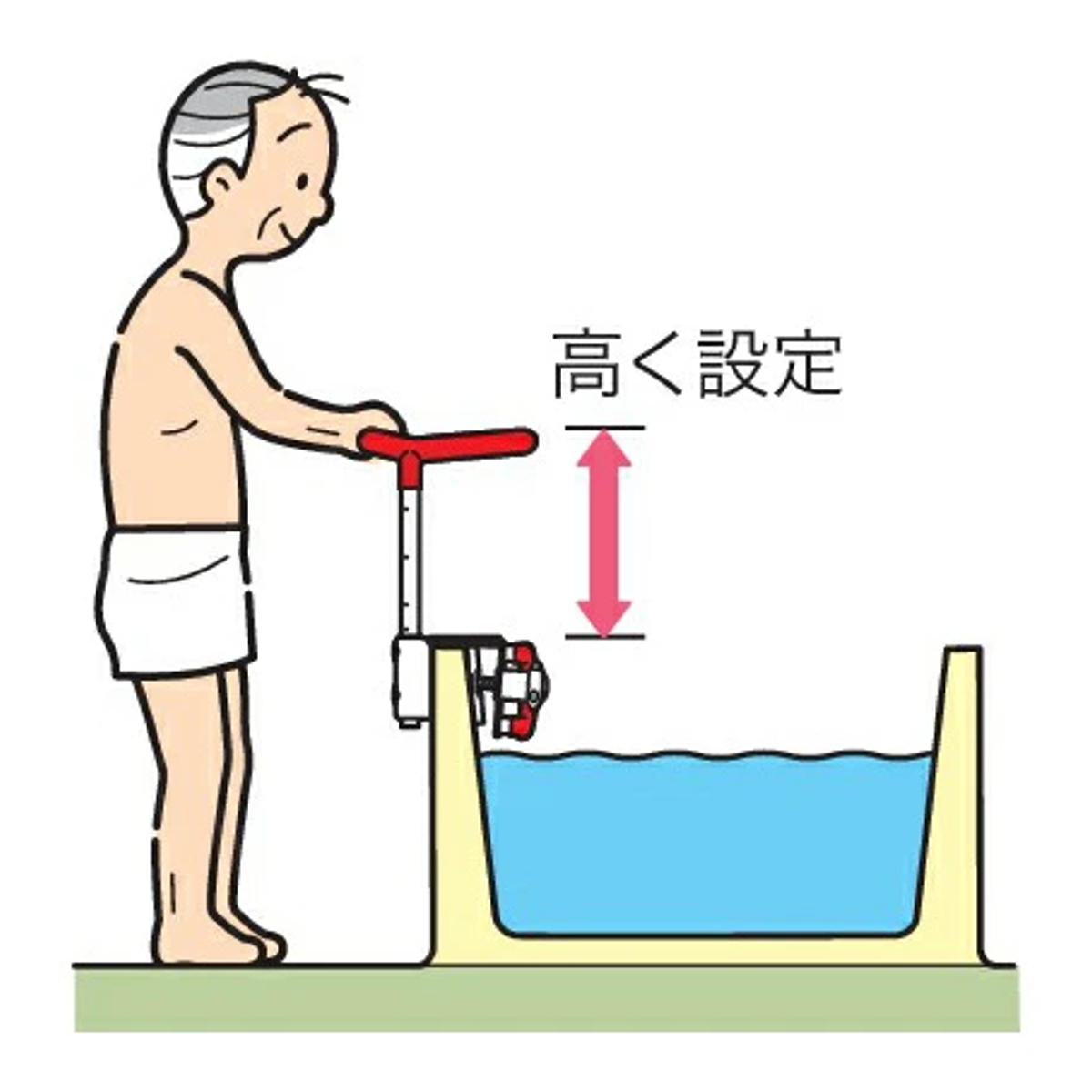 アロン化成 手すり 浴室用 伸縮式 安寿 介護用品 （ お風呂用手すり
