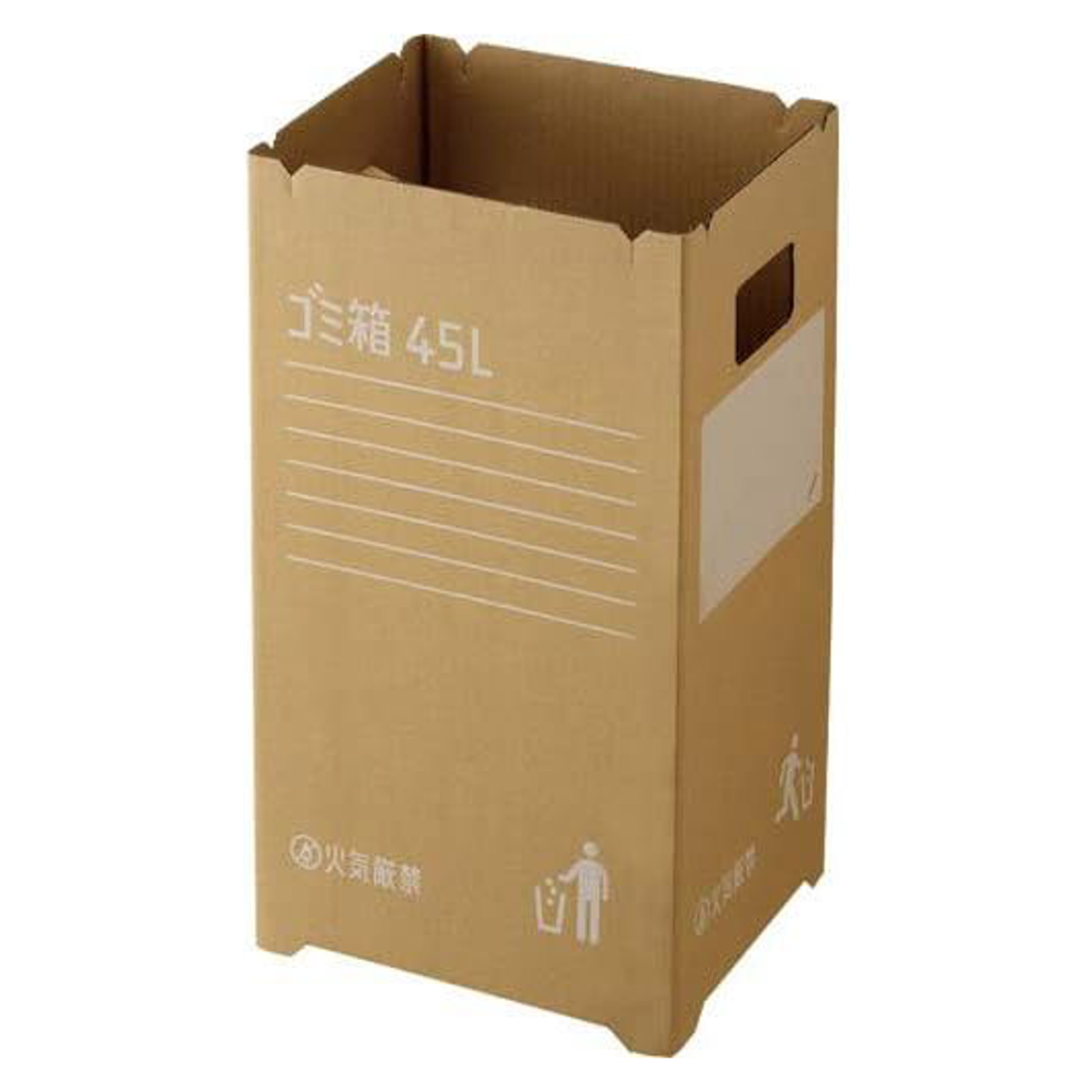 ゴミ箱 45L 10枚入 段ボールゴミ箱 組み立て式 （ LH17669 ごみ箱 45リットル ダンボール 簡易ゴミ箱 折りたたみ 大容量 使い捨て ）