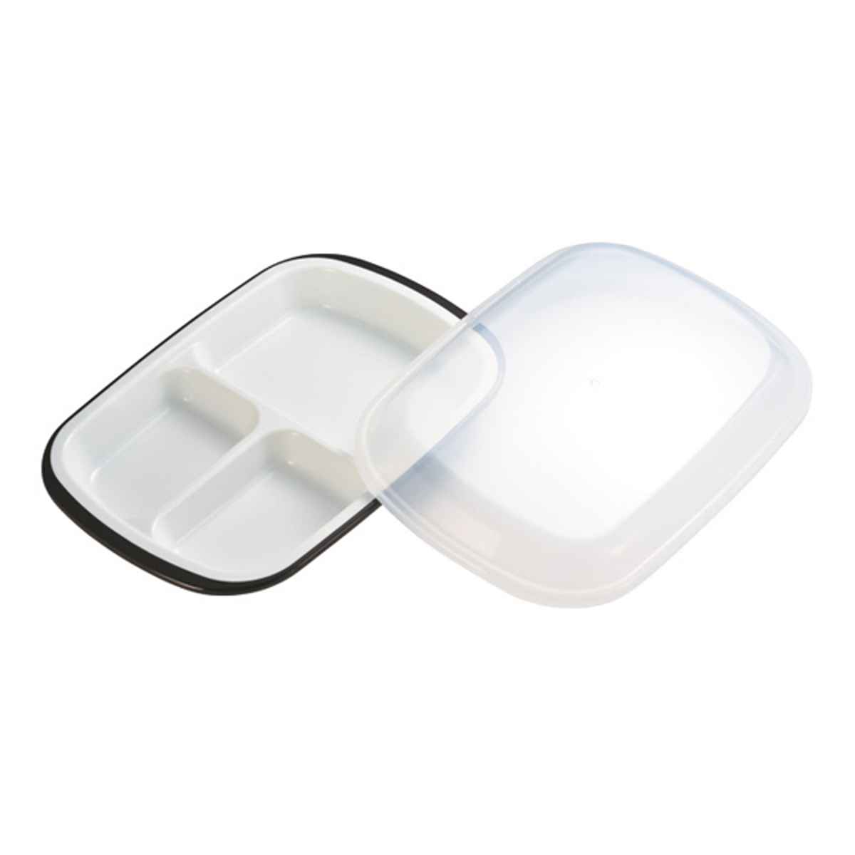 ランチプレート プラスチック 食器 フタ付きランチプレート 角型 楽弁 仕切り付き プラスチック製 （ 電子レンジ対応 食洗機対応 家弁 仕切り皿 ）｜interior-palette｜02