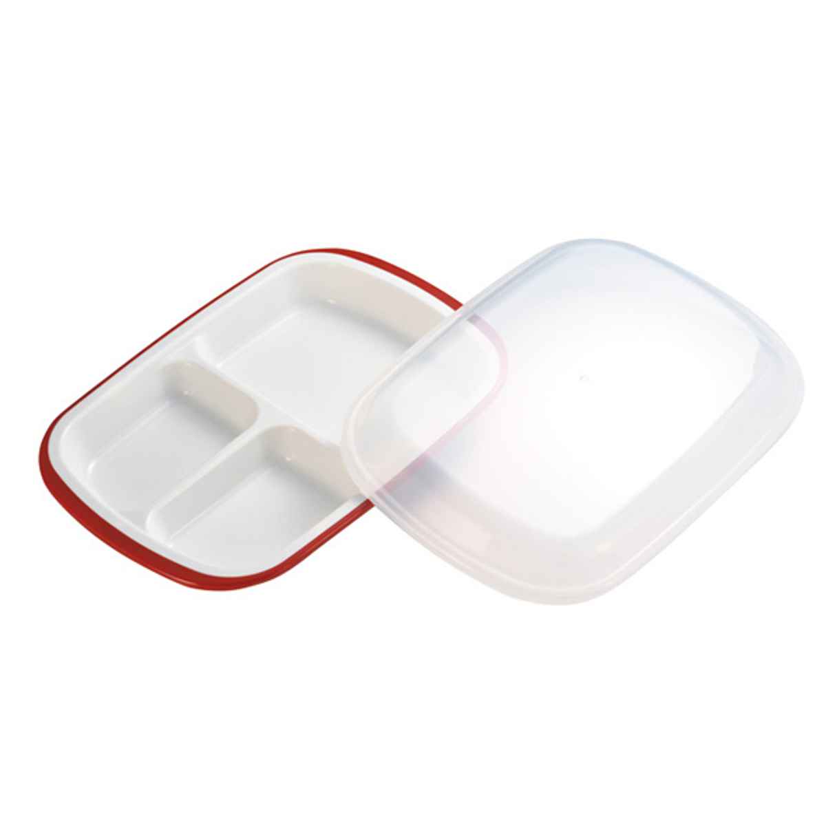 ランチプレート プラスチック 食器 フタ付きランチプレート 角型 楽弁 仕切り付き プラスチック製 （ 電子レンジ対応 食洗機対応 家弁 仕切り皿 ）｜interior-palette｜04