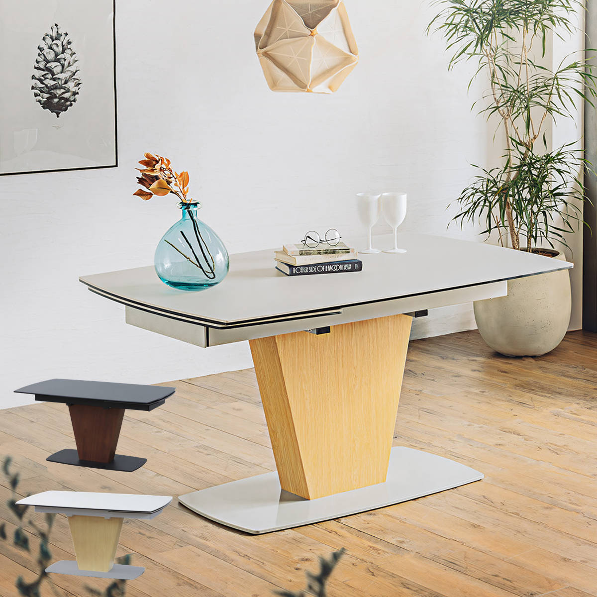 東馬（Tohma） ダイニングテーブル 幅140〜180cm 伸長式 シウバ 幅広