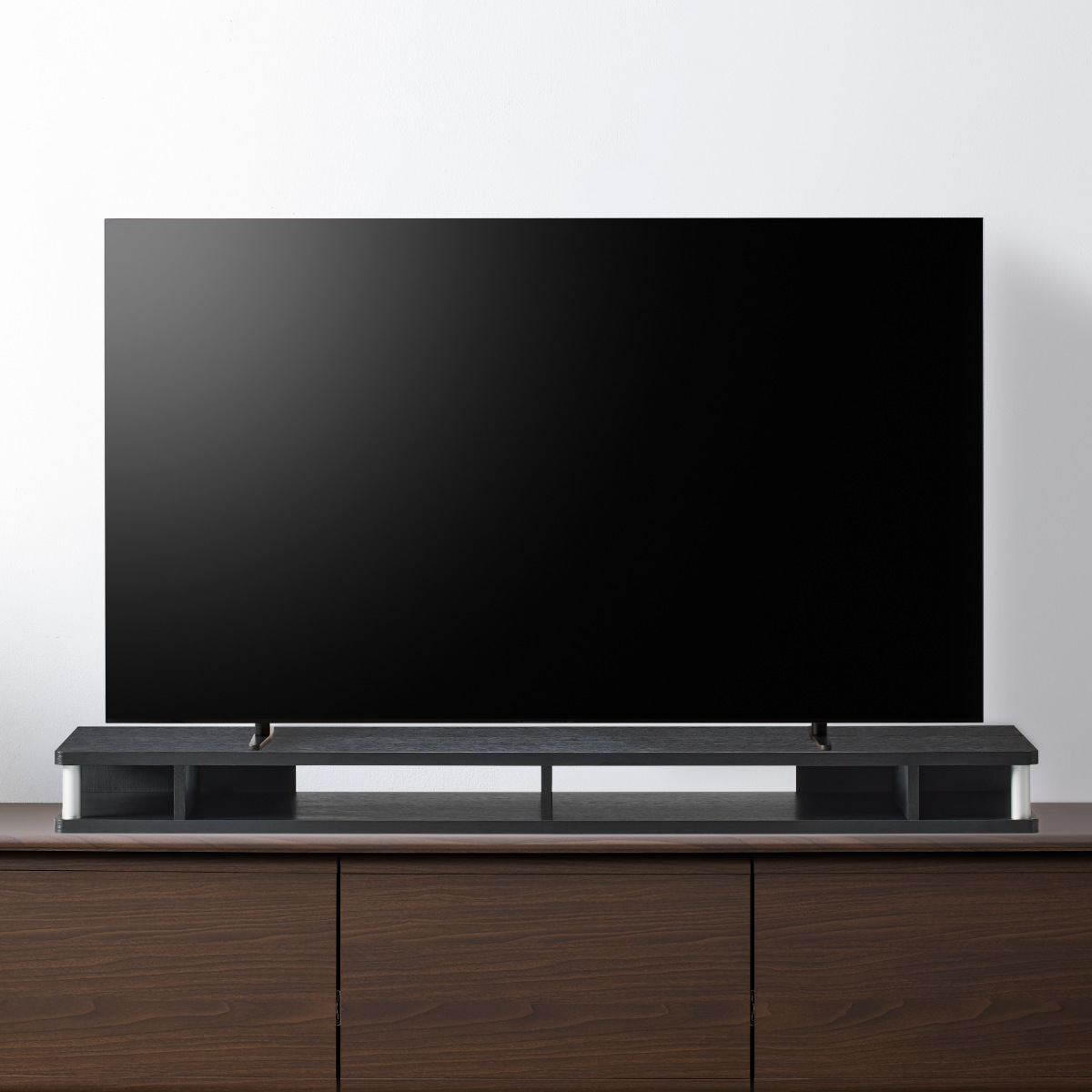 テレビ台／キャビネット TVスタンド ロータイプ 棚付 スイング式 55インチ対応 壁寄せ テレビ台