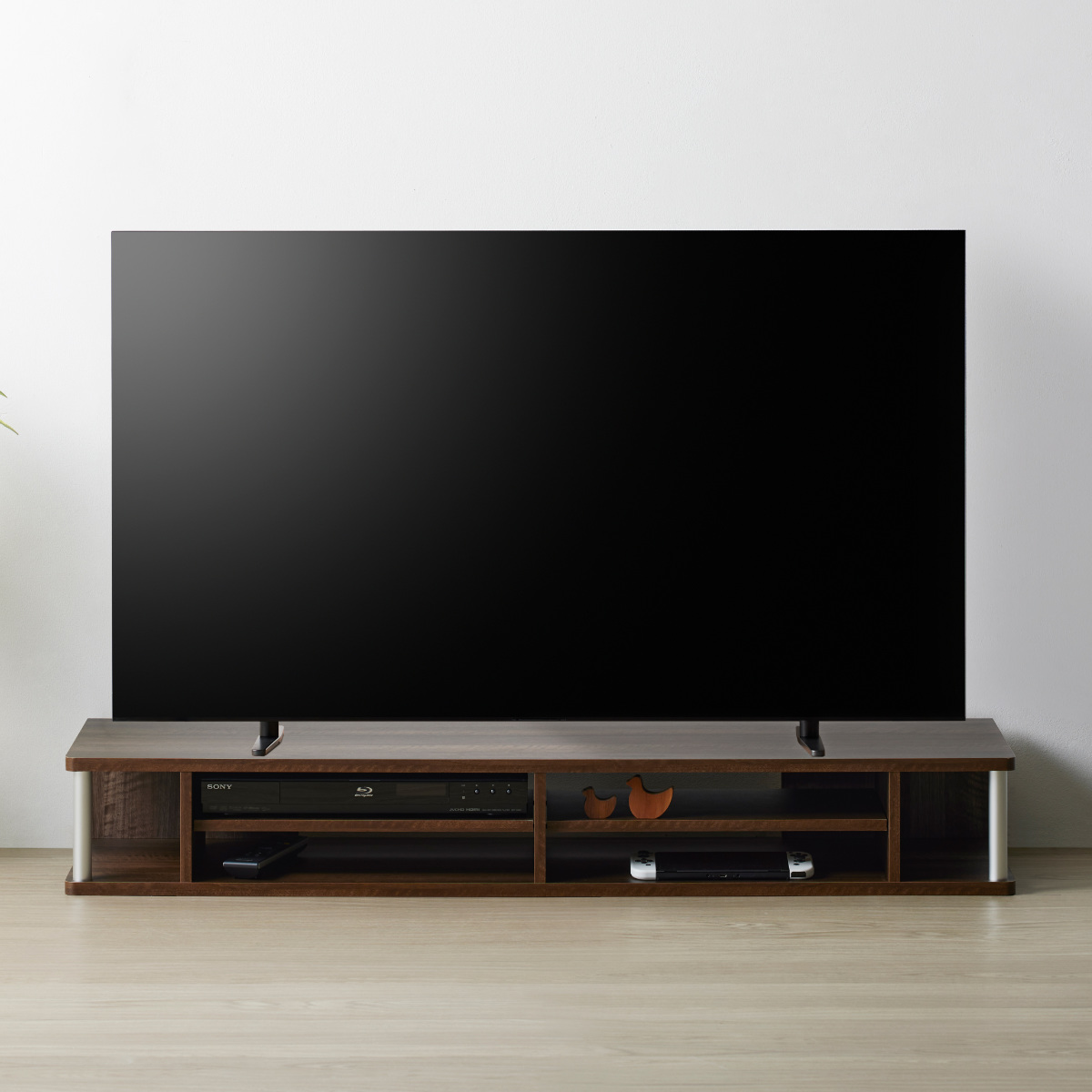 テレビ台 幅125cm 55インチ対応 ちょい足しラック 完成品 2段 （ 棚 TV