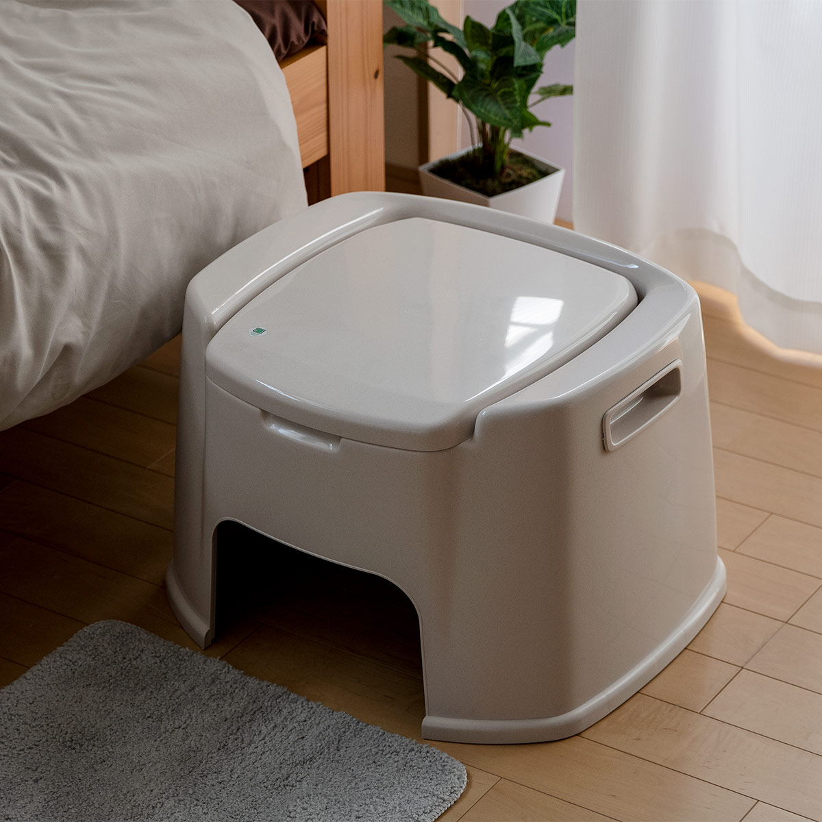 TONBO（新輝合成） ポータブルトイレ デラックス型 バケツ付き 介護