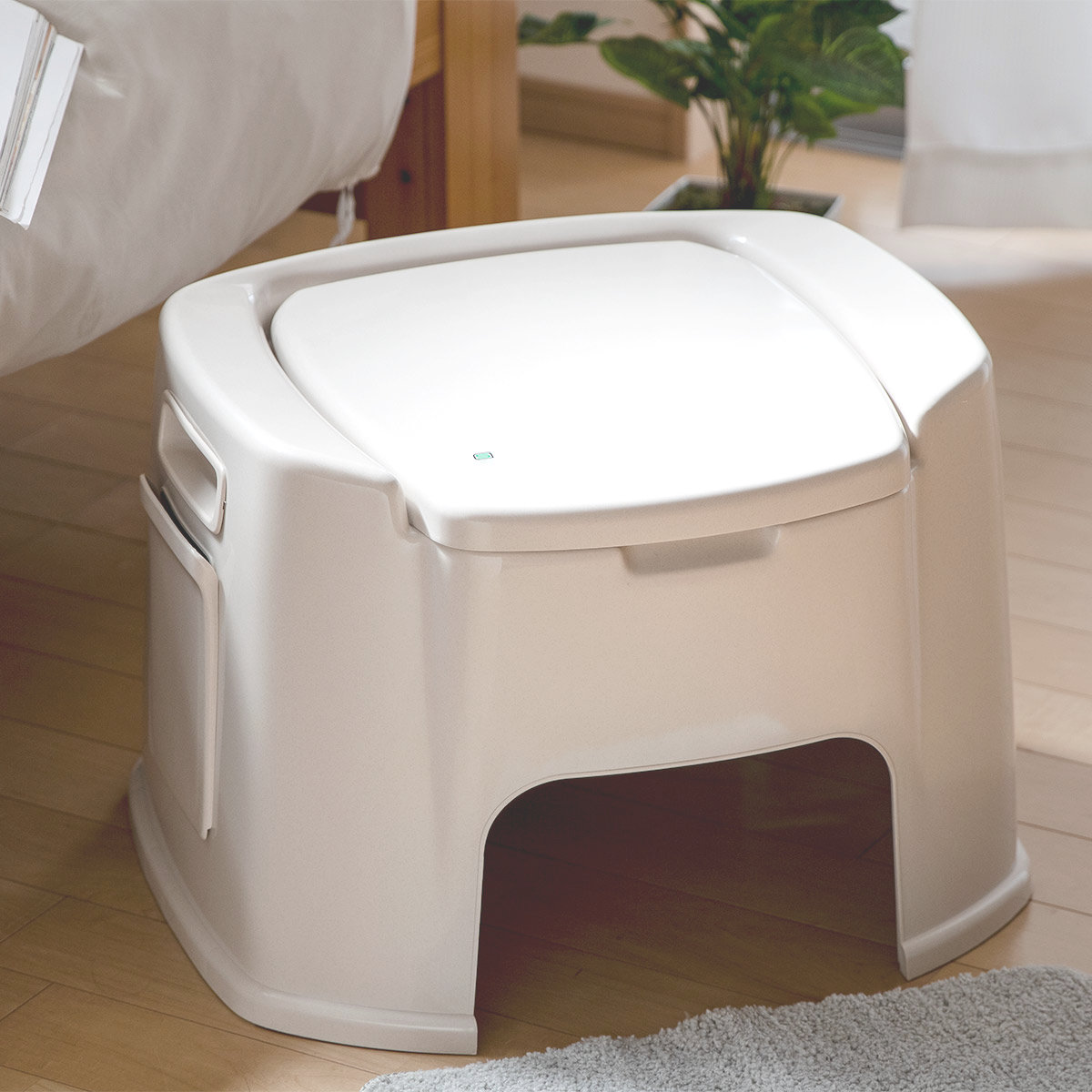 TONBO（新輝合成） ポータブルトイレ デラックス型 バケツ付き 介護