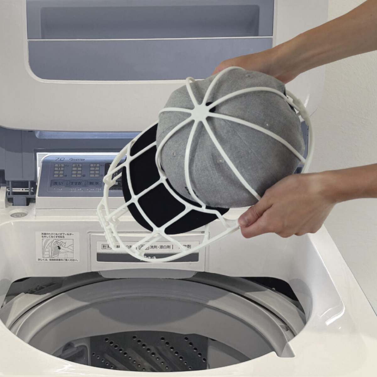 キャップウォッシャー 縦型洗濯機専用 （ 帽子 キャップ 洗濯 型崩れ防止 洗濯ネット 帽子ネット 洗う 洗える 洗濯機 ）