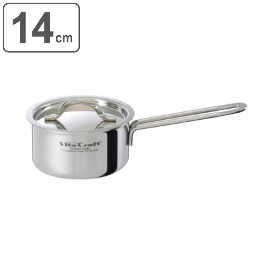 Vita Craft �r�^�N���t�g �Ў�� 14cm �R�����h 1.2L No.2501 IH�Ή� �i IH �K�X�� �Ή� �X�e�����X �W�t�� �Ў� �� �Ȃ� �������� �]�M���� �������� �j