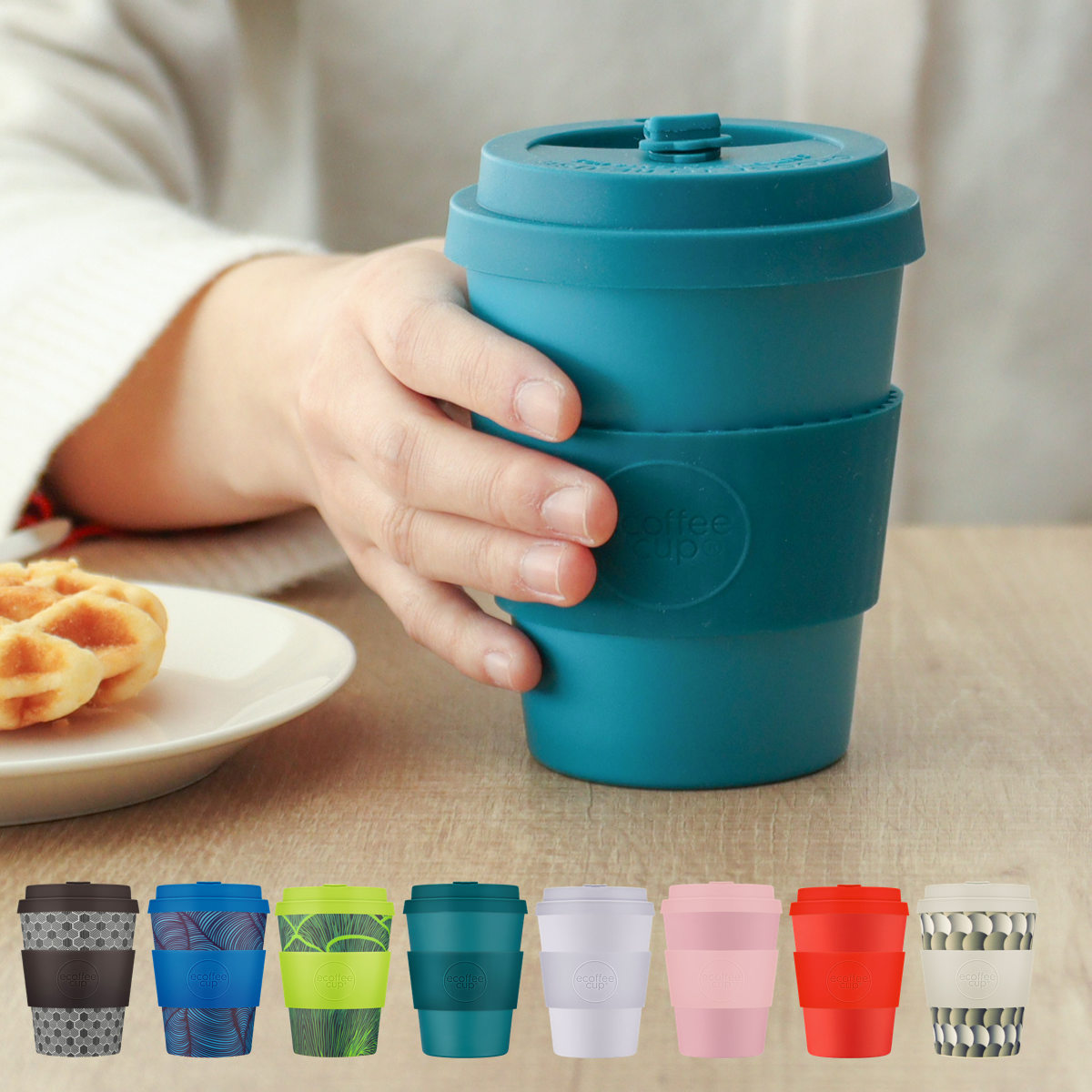 �^���u���[ 350ml �G�R�[�q�[�J�b�v Ecoffee Cup 12oz PLA �i BPA�t���[ �V�R�f�� �R�[�q�[ �J�b�v �W�t �V���R�� �����^�� �j