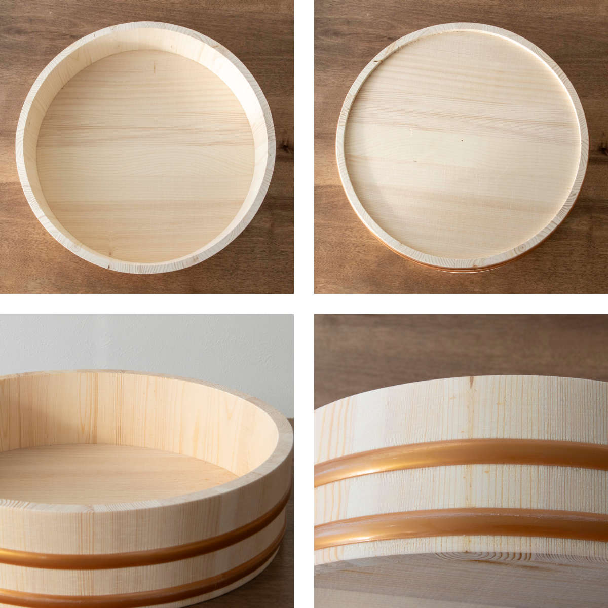 すし桶 寿司桶 飯台 木製 30cm 約4合用 和の里 （ 木製飯台 おひつ 飯切 すしおけ 酢飯 寿司 4合 ） | パール金属 | 02