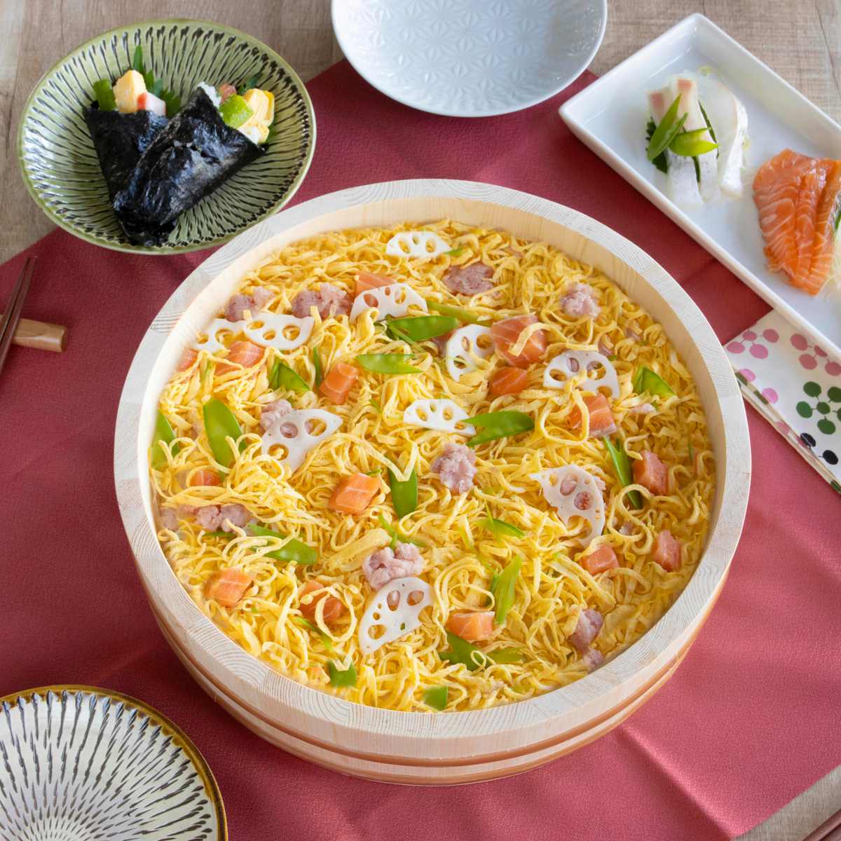 すし桶 寿司桶 飯台 木製 30cm 約4合用 和の里 （ 木製飯台 おひつ 飯切 すしおけ 酢飯 寿司 4合 ） | パール金属 | 04