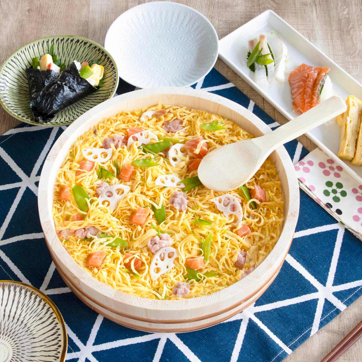 すし桶 寿司桶 飯台 木製 30cm 約4合用 和の里 （ 木製飯台 おひつ 飯切 すしおけ 酢飯 寿司 4合 ） | パール金属 | 05