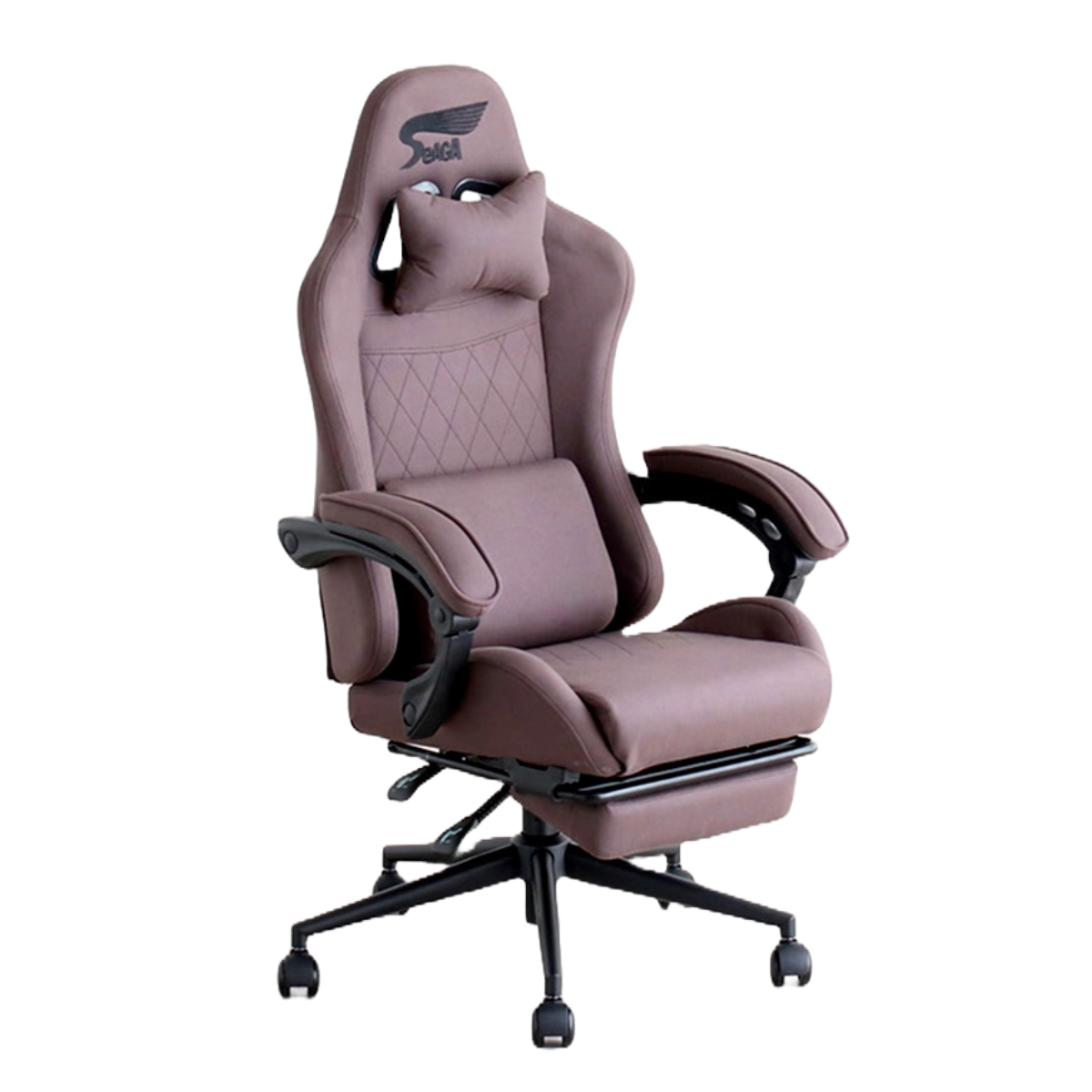 ゲーミングチェア 座面高47.5〜53cm フットレスト付き SeAGA （ チェア