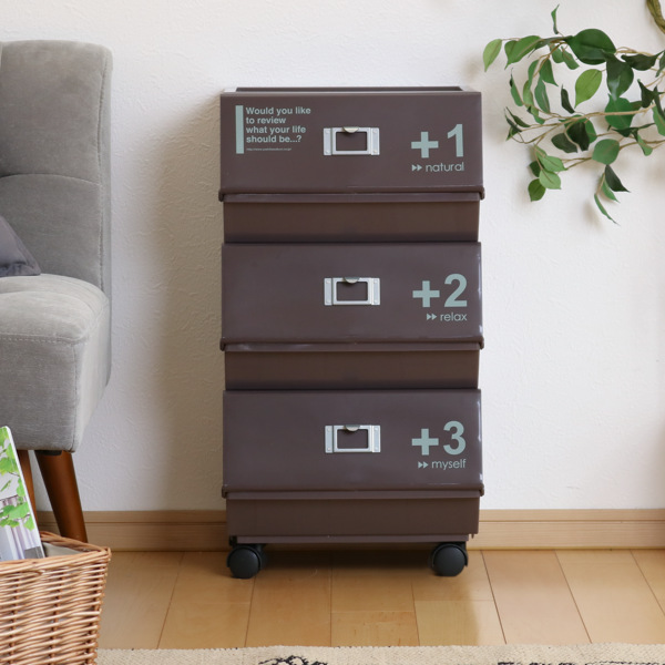 吉川国工業所 ラック 3段 プラスチック 幅33.7×奥行26×高さ63cm