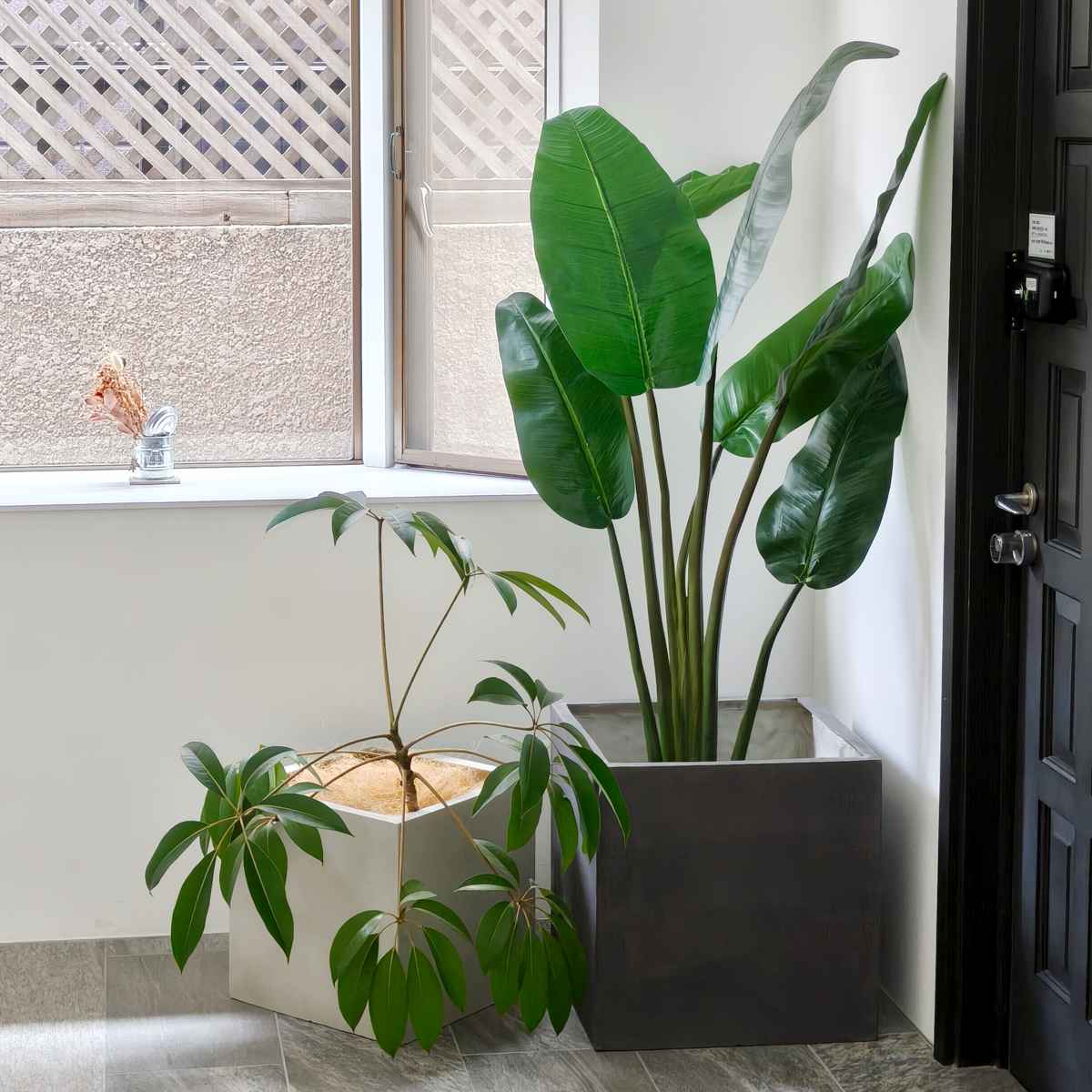 プランター グリッテ 石調FRPプランター 幅40cm 角型 （ プランターカバー スクエア 植木鉢 鉢 底穴 屋外 外 家庭菜園 寄せ植え おしゃれ ）の画像