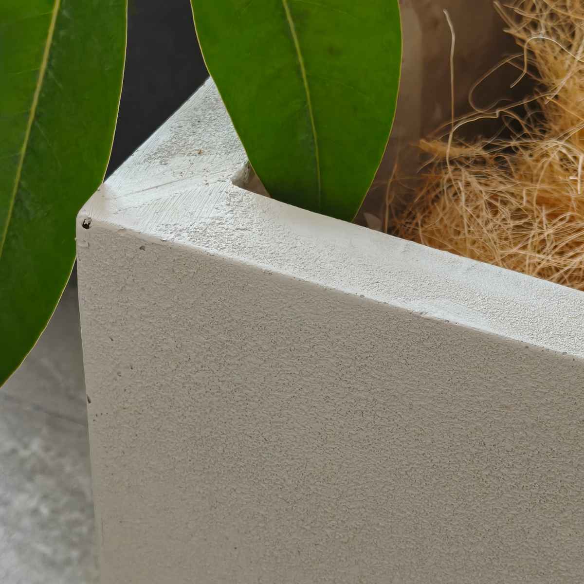 プランター グリッテ 石調FRPプランター 幅60cm 幅80cm 長角 大小2個セット （ プランターカバー スクエア 植木鉢 鉢 底穴 屋外 外 家庭菜園 寄せ植え ）_16