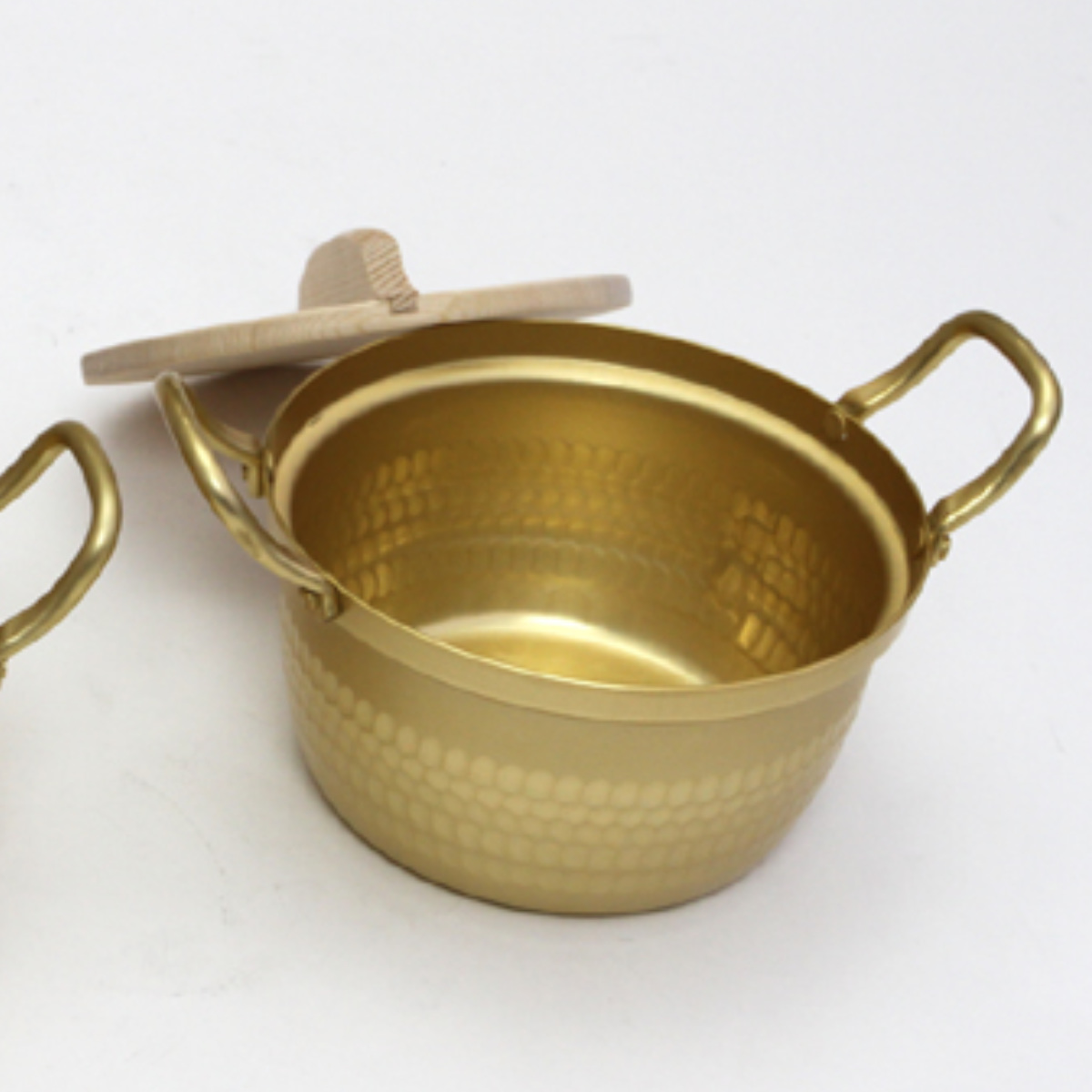 谷口金属工業 両手鍋 14.5cm 和の職人 アルミ段付鍋 木蓋付 （ ガス火