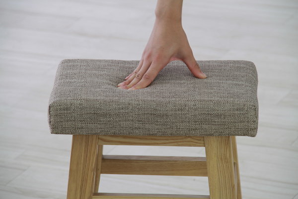 東谷 スツール 高さ45cm ダイニングスツール クッション 木製 天然木
