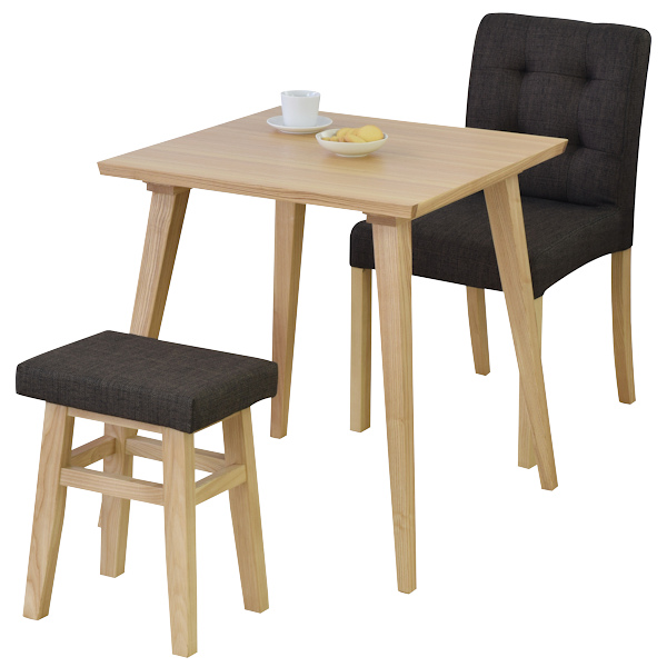 東谷 スツール 高さ45cm ダイニングスツール クッション 木製 天然木