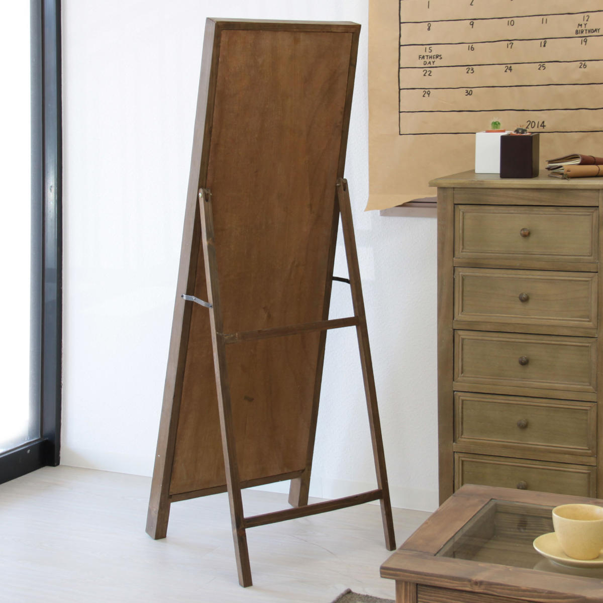 東谷 スタンドミラー アンティーク風 ルーアン ドアミラー （ 扉付き