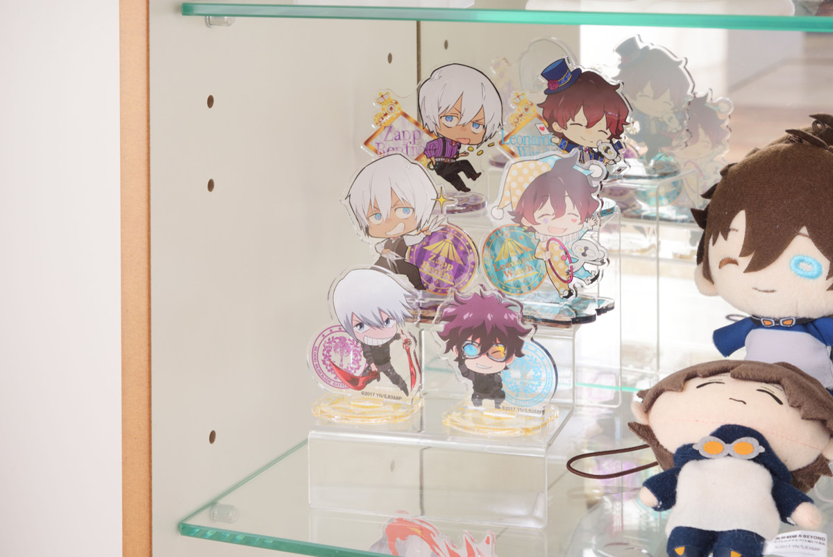 ガラスケース 幅36cm 4段 ガラス扉 背面ミラー 推し活 （ グッズ収納 コレクションケース 棚 ラック オタ活 収納 ）_11