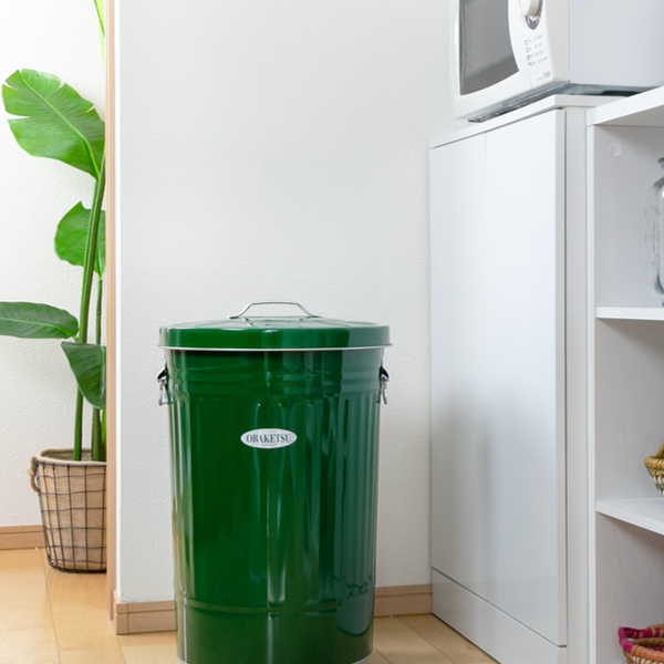 ゴミ箱 42L オバケツ OBAKETSU 屋外兼用 ごみ箱 トタン （ ふた付き 42