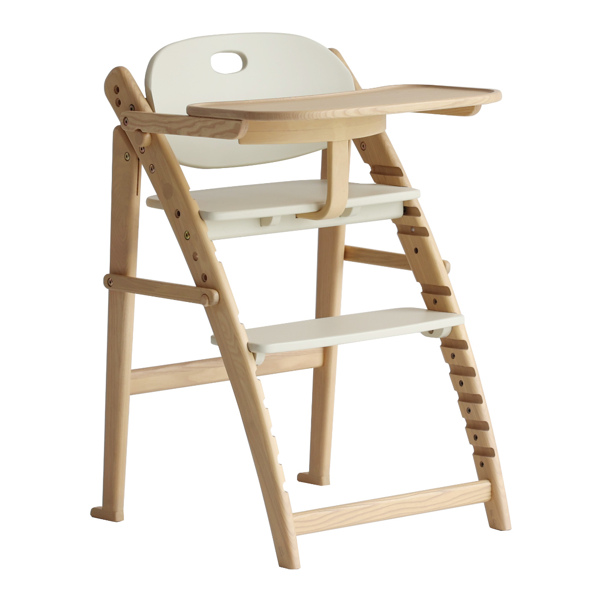 美品☆ハイチェア キッズチェア 高さ調整＆折り畳み可能 Kidzoo（キッズー） ハイチェア KDC-2943 名入れプレートサービス