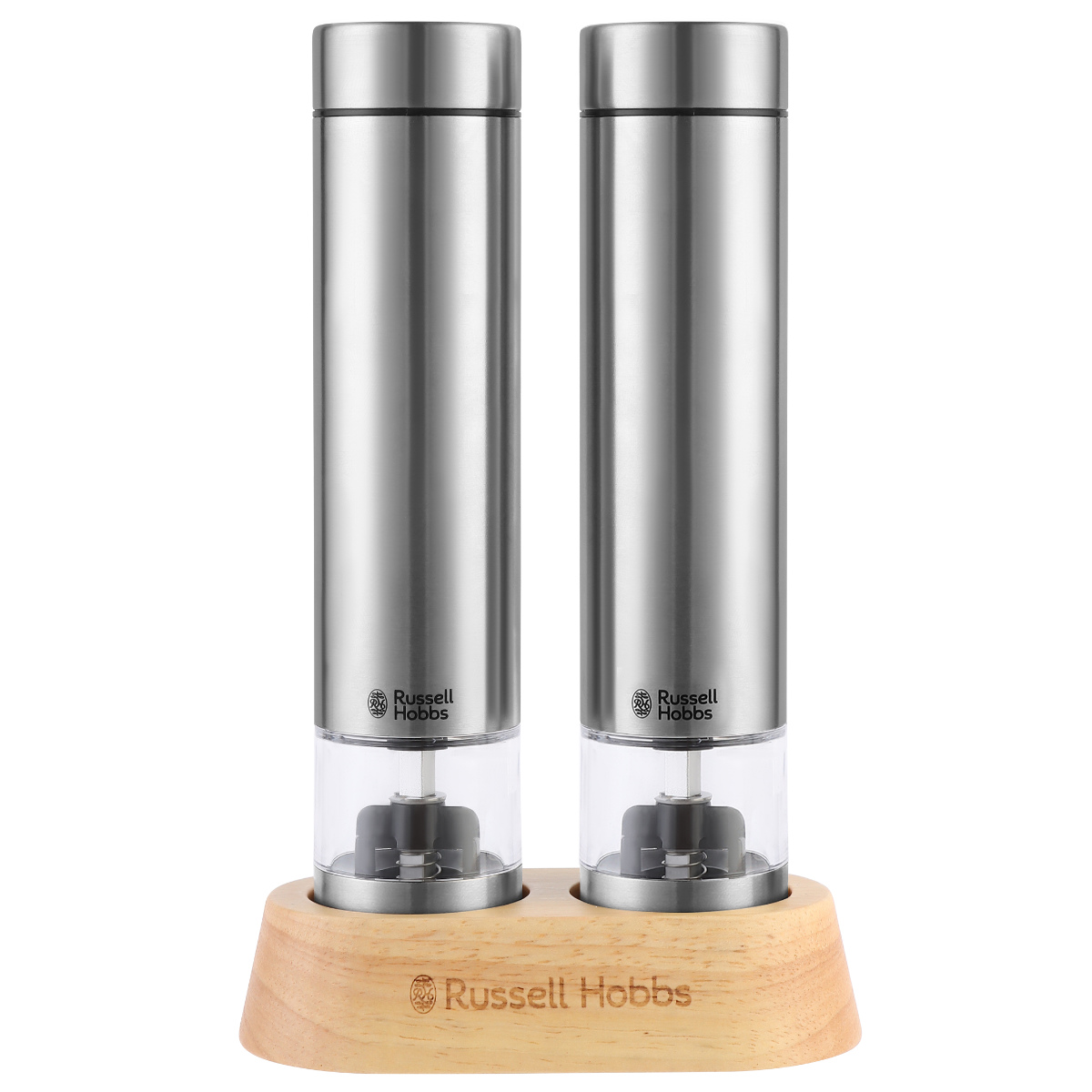 Russell Hobbs 電動ペッパーミル 2本セット スタンド付き RUSSELL HOBBS（ラッセルホブス） 電動ミル ミニ 2本セット 木製
