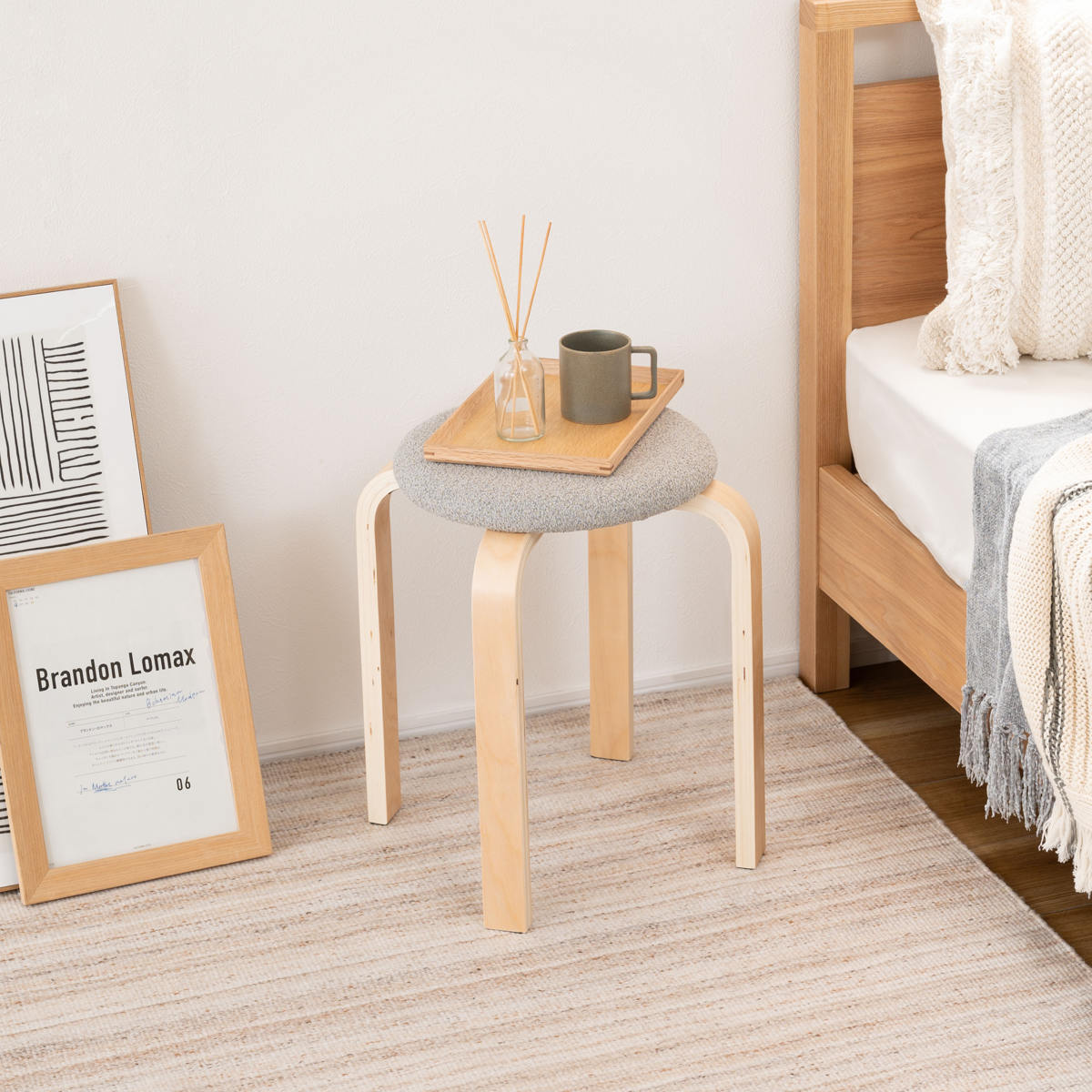 東谷 スツール 高さ45cm スタッキング 完成品 （ 木製 天然木 チェア