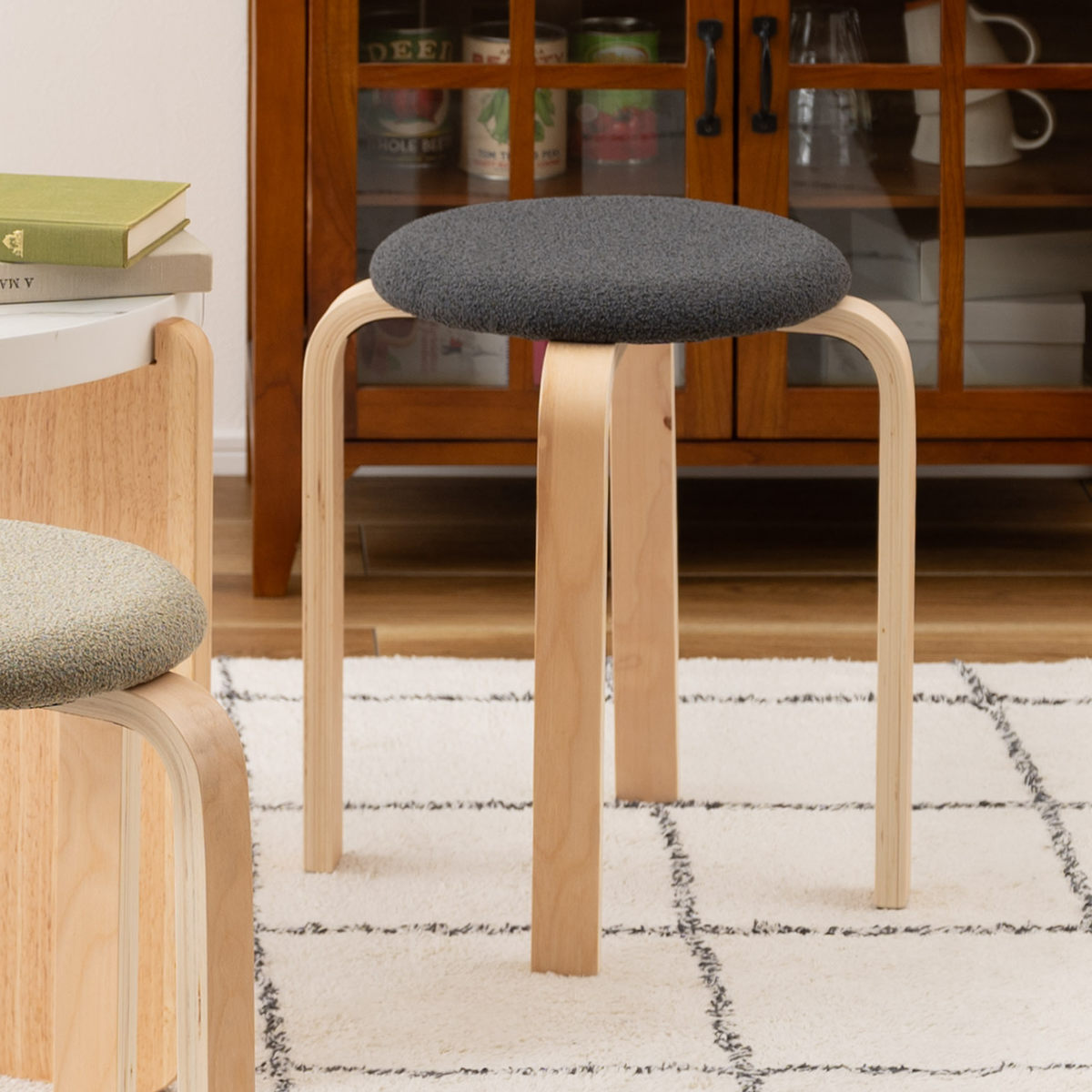 東谷 スツール 高さ45cm スタッキング 完成品 （ 木製 天然木 チェア