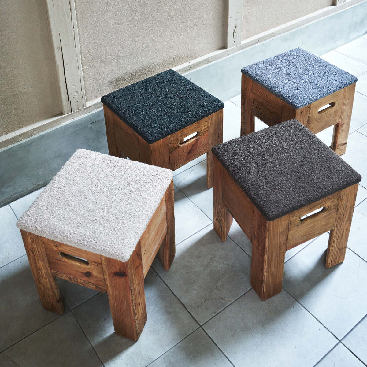 東谷 スツール 高さ41cm 木製 北欧風 完成品 （ 椅子 チェア 腰掛け