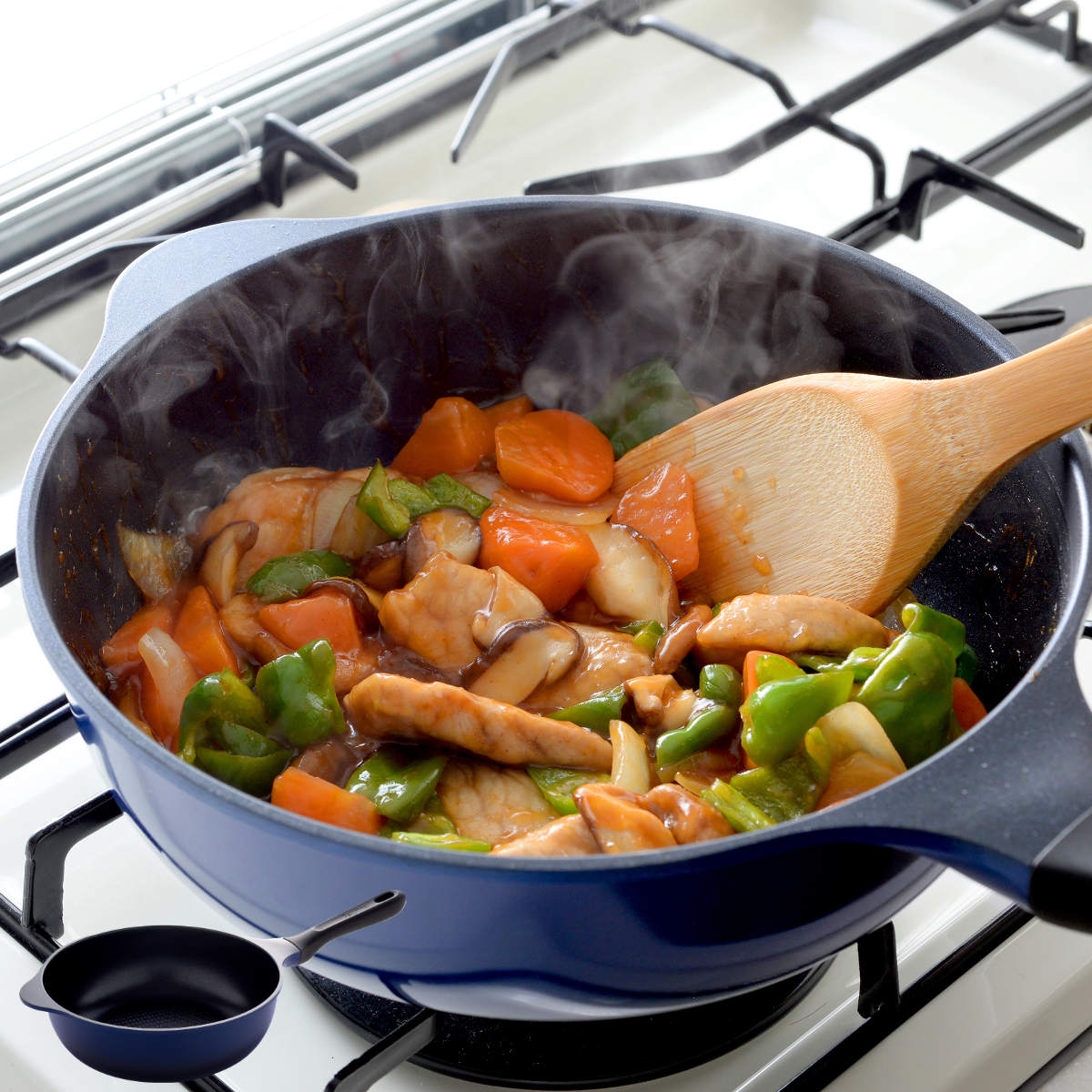 フライパン 27cm IH対応 キングデンジ 中尾アルミ 業務用 （ ガス火