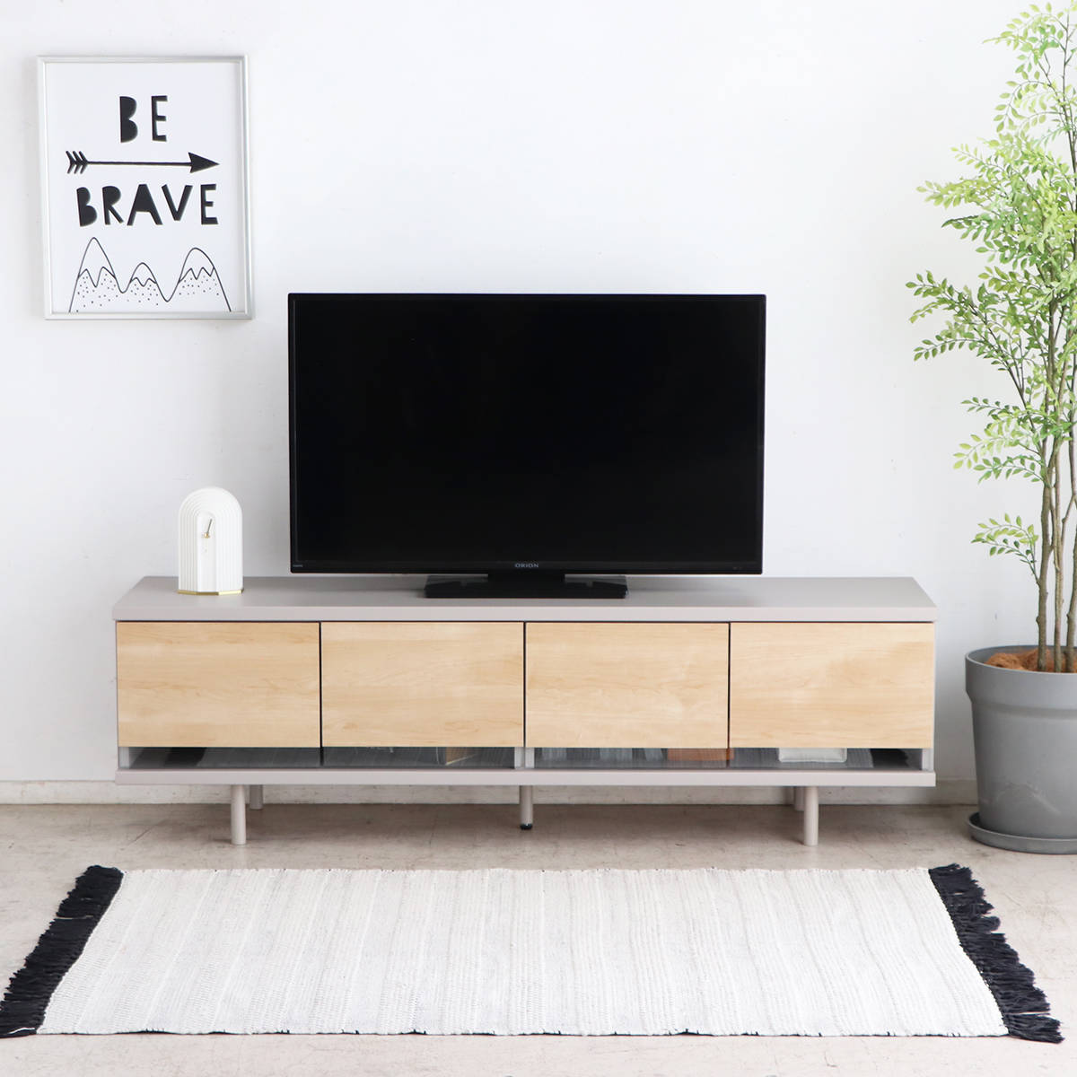 東馬（Tohma） テレビ台 幅152cm カクト 完成品 日本製 脚付き フォー