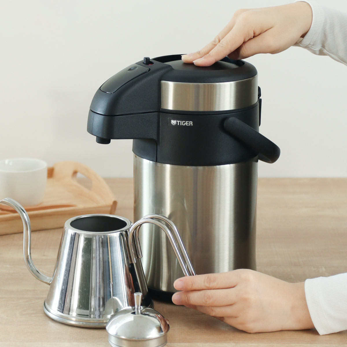 タイガー ステンレスポット 3L ステンレスエ...の詳細画像4