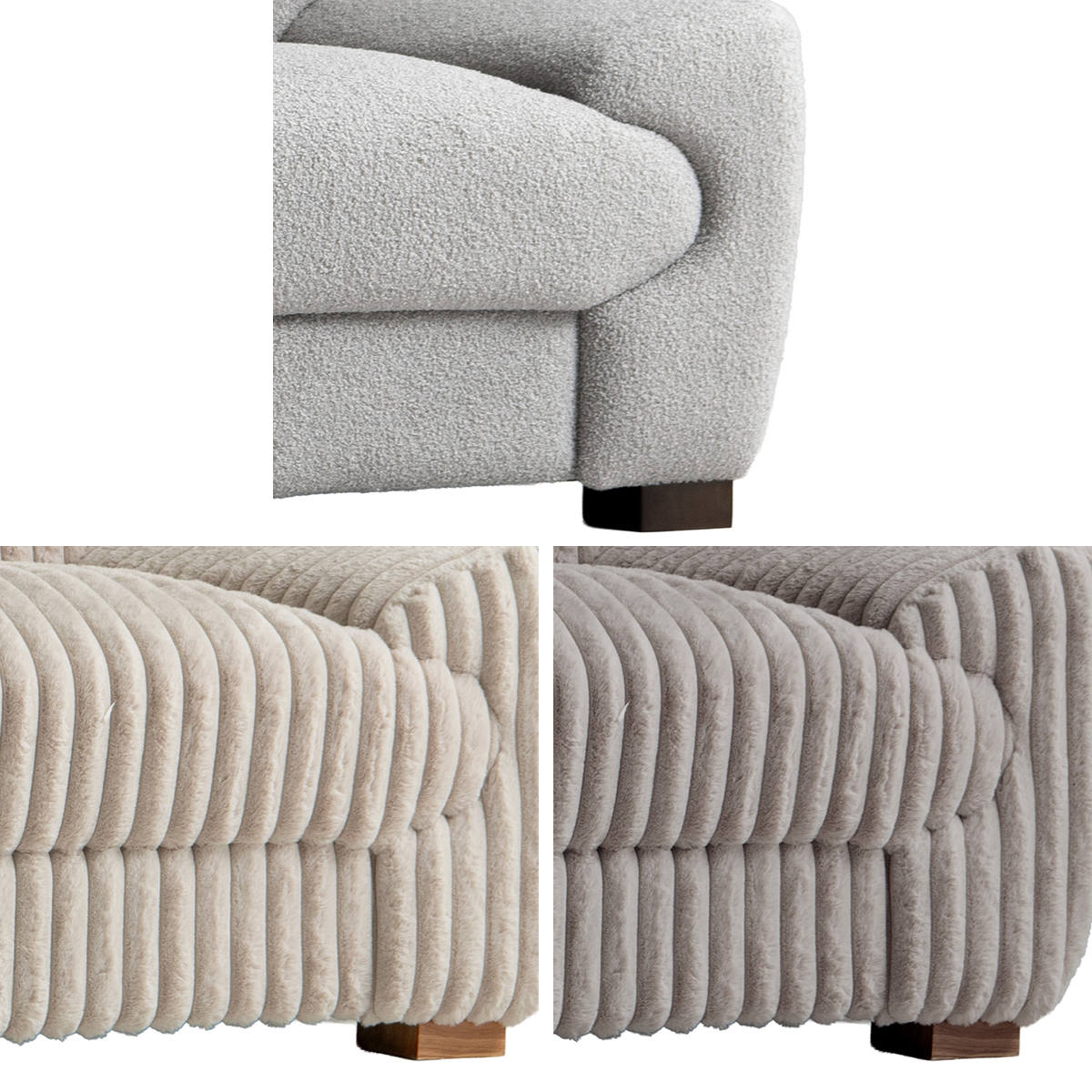 ソファ 幅198cm 3人掛け Meissa Signature Studio （ 開梱設置 リビングソファ sofa ブークレ コーデュロイ ウレタン ポケットコイル 座面 広い ）