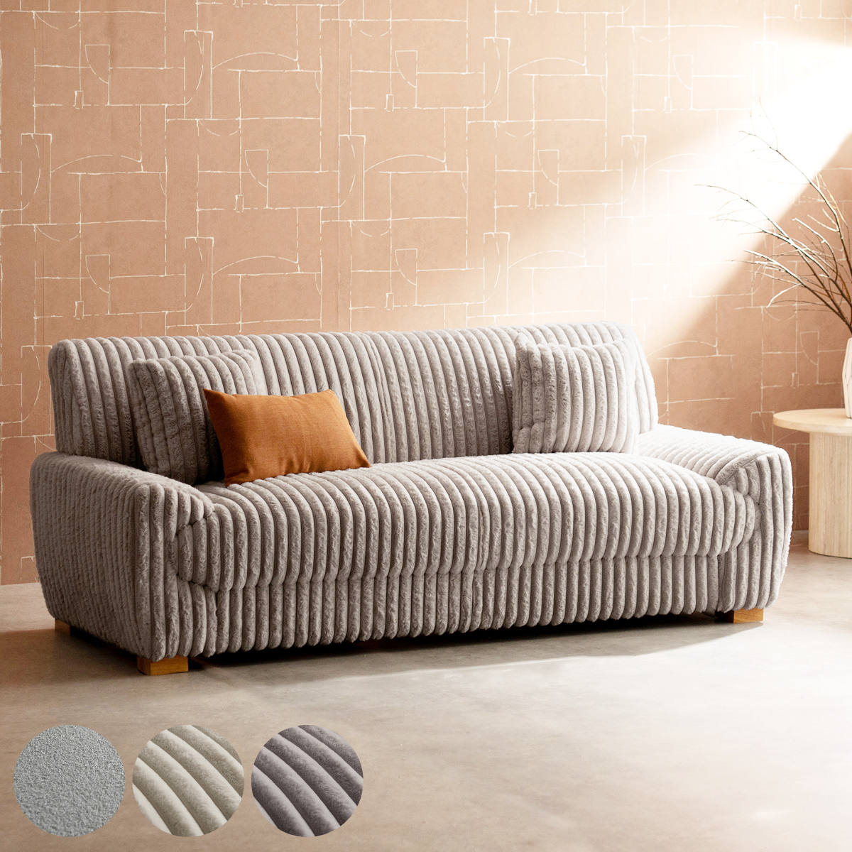 �\�t�@ ��198cm 3�l�|�� Meissa Signature Studio �i �J���ݒu ���r���O�\�t�@ sofa �u�[�N�� �R�[�f�����C �E���^�� �|�P�b�g�R�C�� ���� �L�� �����i �j