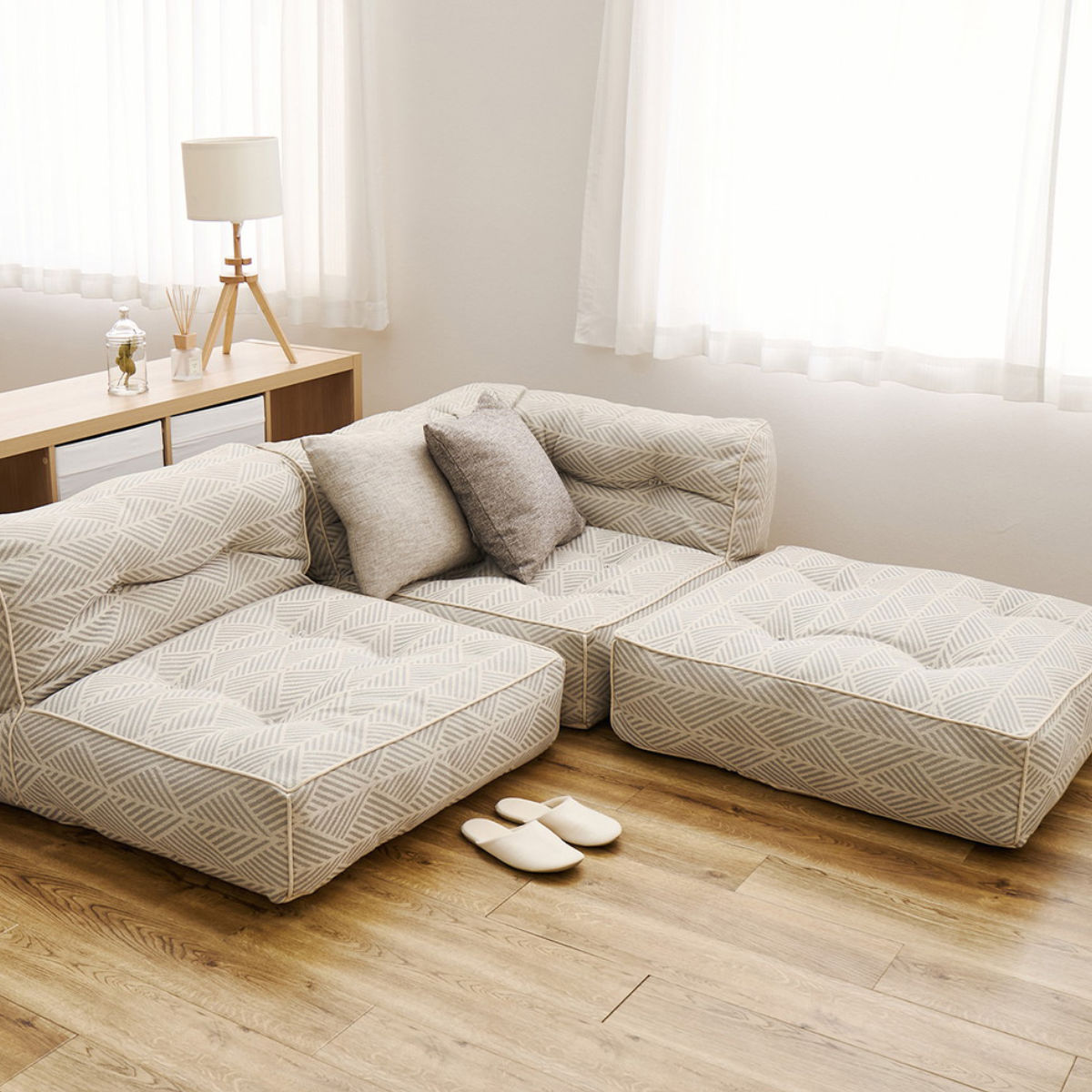 HAGiHARA（萩原） ローソファ 幅80cm コーナー retoa つながるフロア