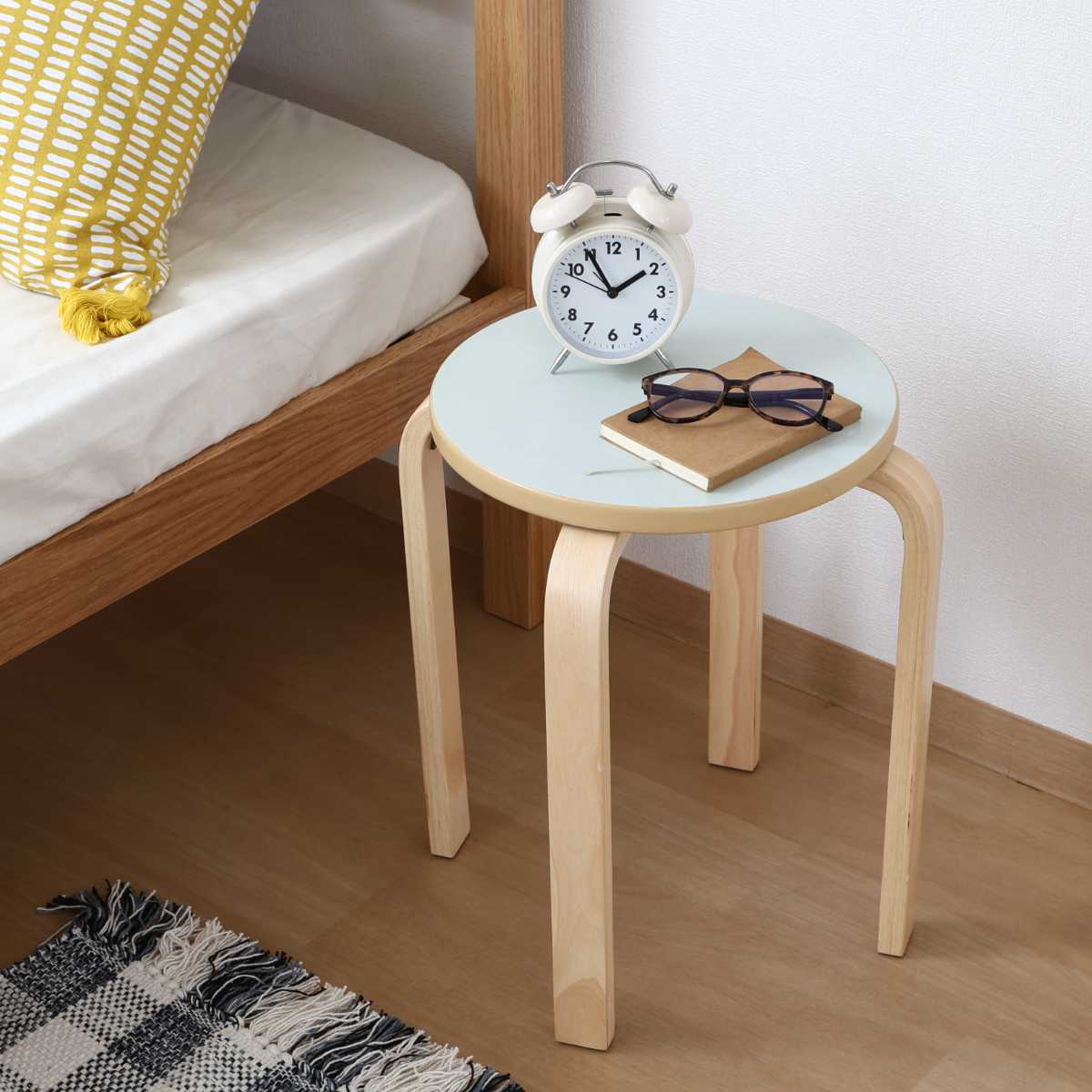 不二貿易（Fuji Boeki） 椅子 木製 スタッキング可能 スツール