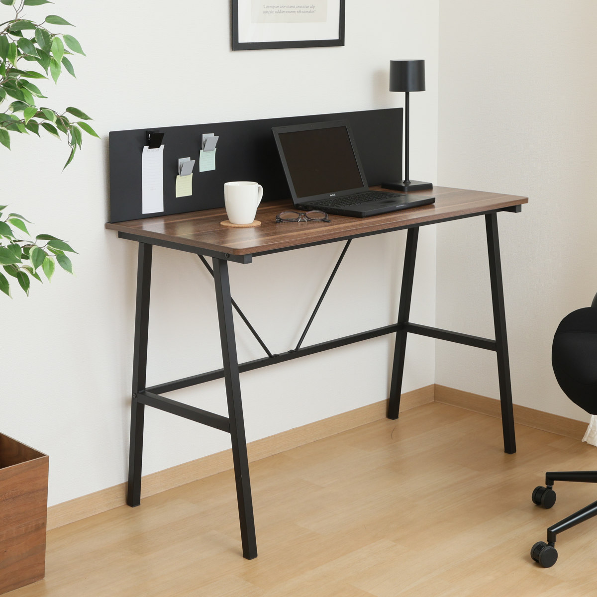 パソコンデスク 幅110cm マグネット対応パ...の詳細画像3