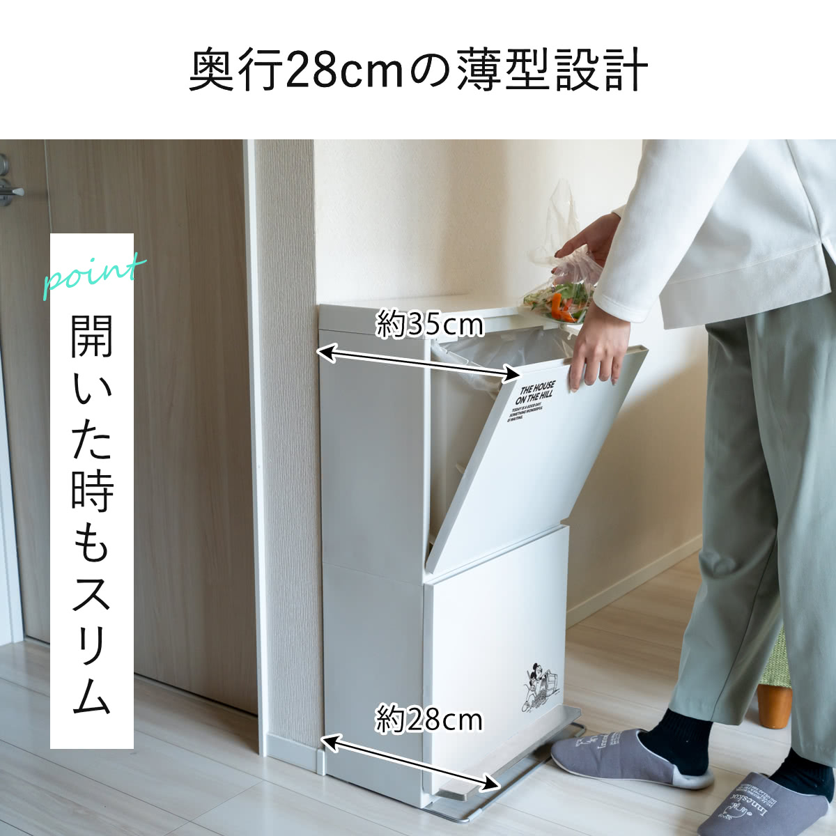 アスベル（ASVEL） ゴミ箱 40L 2段 分別 ペダル式 ミッキー ワイド