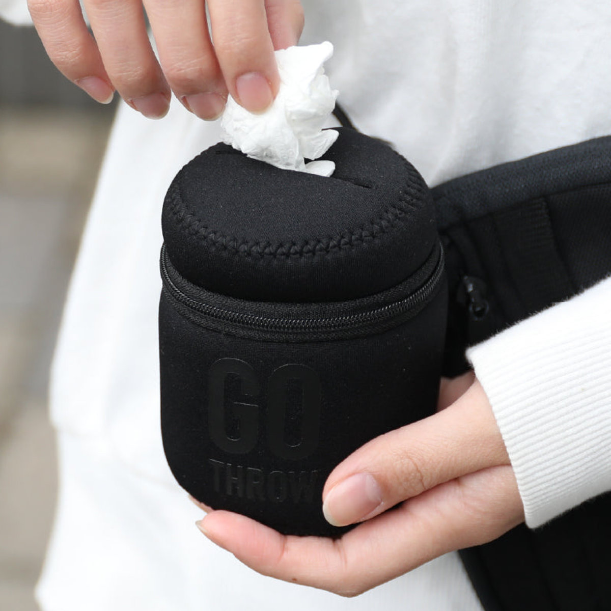 携帯ゴミ箱 GO THROW BIG （ 持ち運び 携帯用 ゴミ箱 ゴミ入れ 小物入れ ミニポーチ ケース レジャー ）