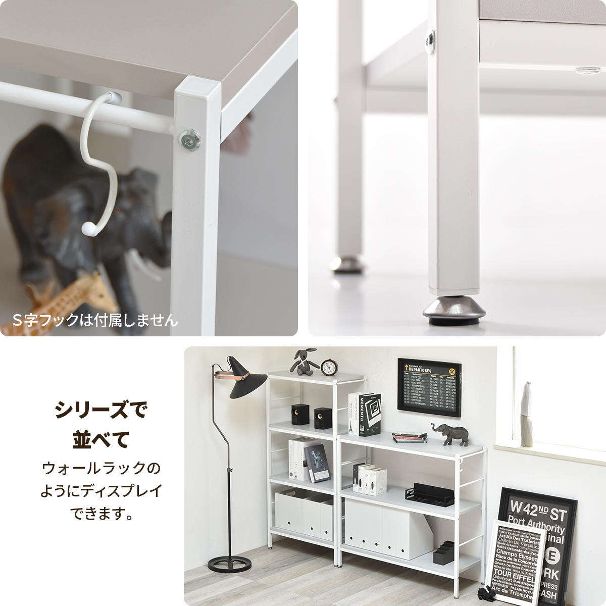 シナベニヤ製★本棚　ラック　シェルフ【B】送料込み B.Bファニシング オープンラック 幅91cm 3段 A4対応 収納棚 ラック